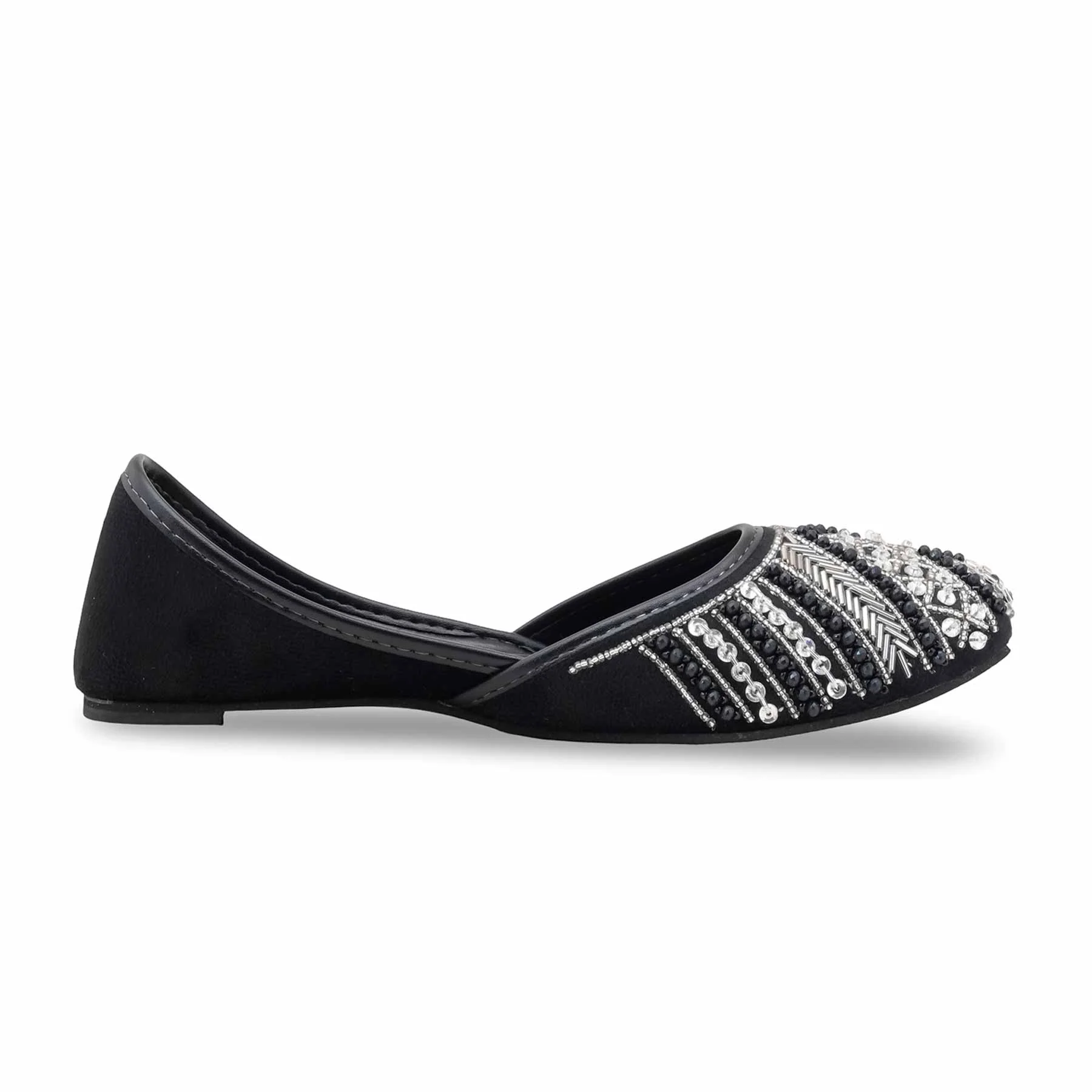 Black Fancy Women Khussa EC8608 - Image 2
