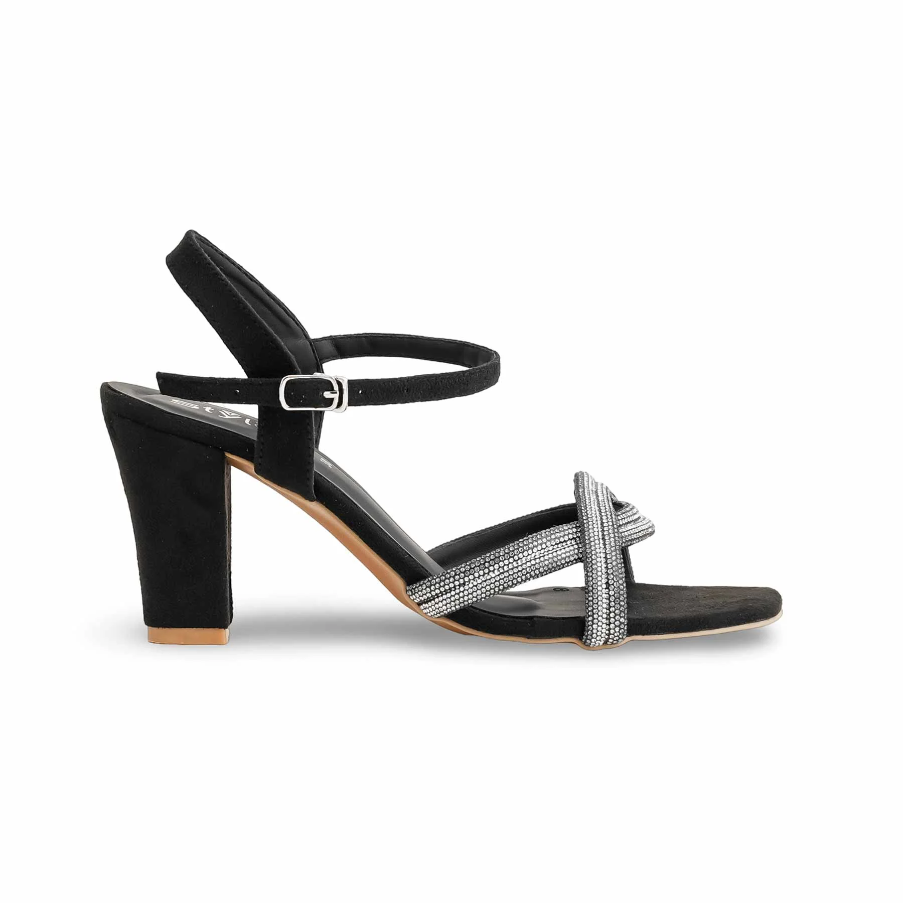 Black Fancy Women Sandal FN6121 - Image 2