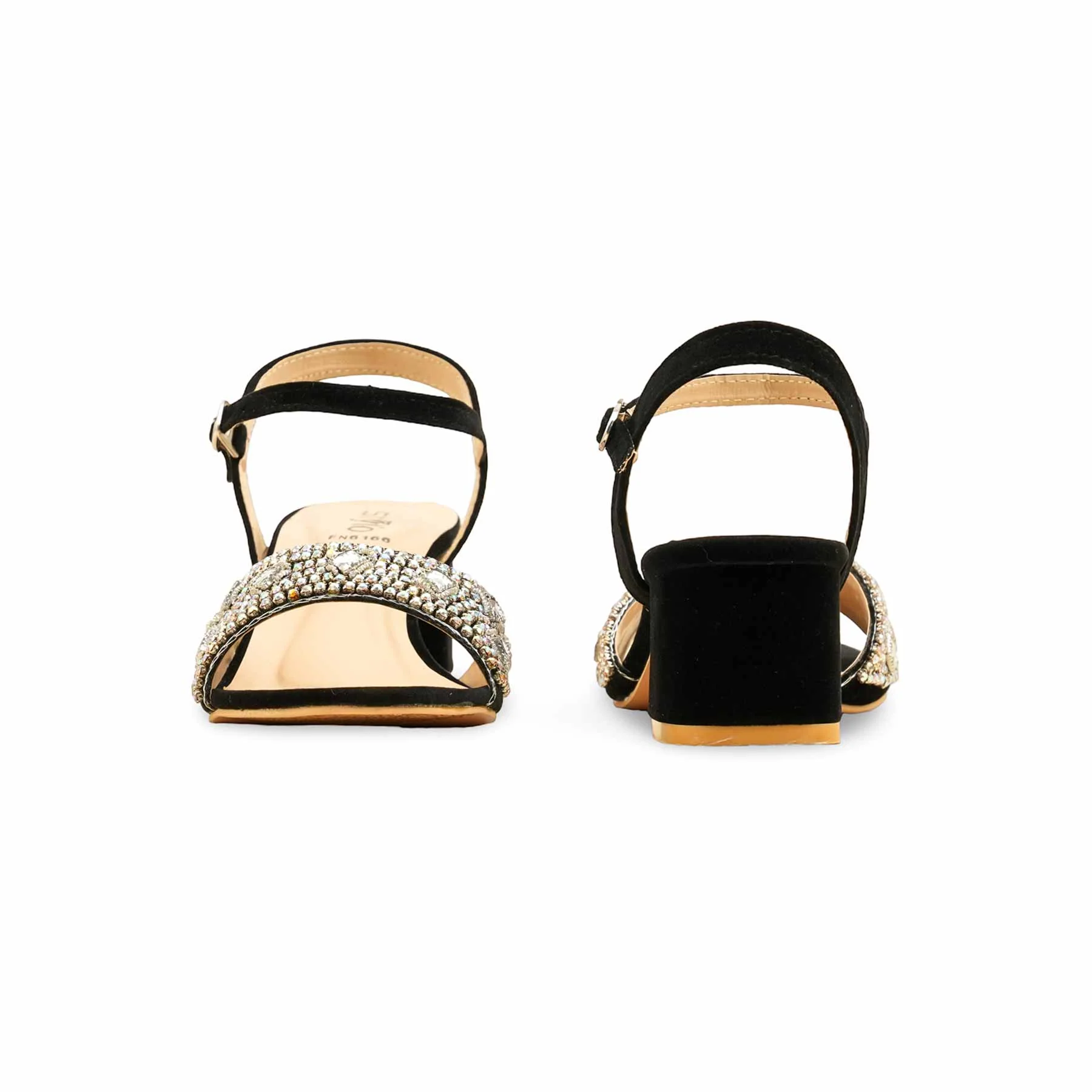 Black Fancy Women Sandal FN6166 - Image 4
