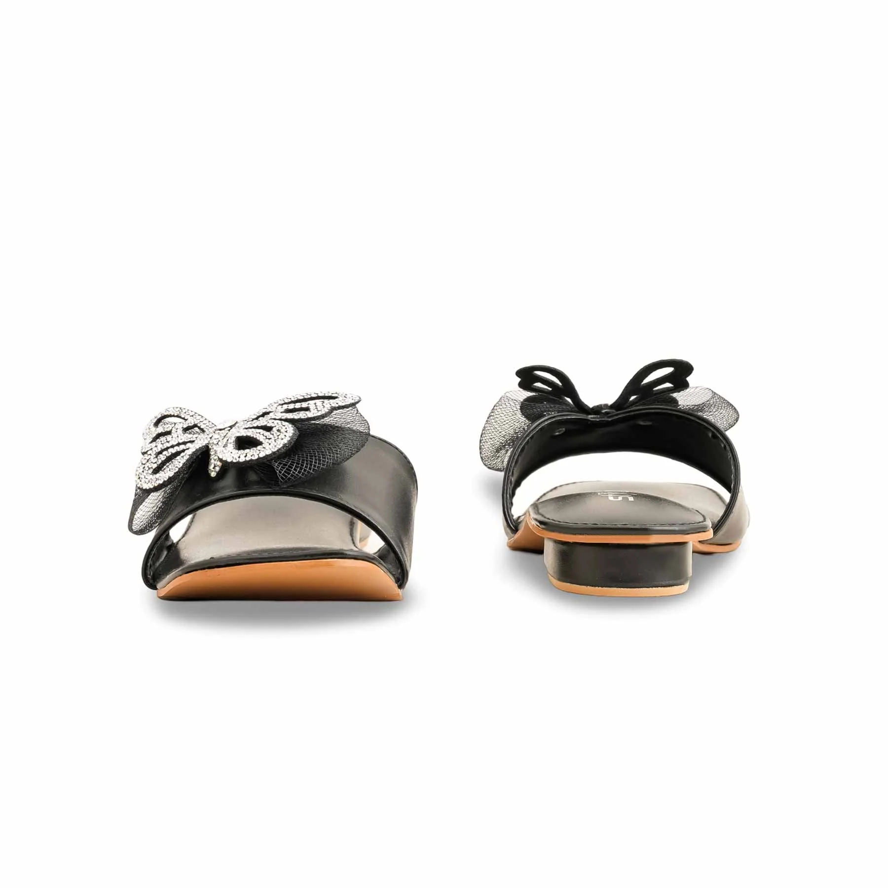 Black Fancy Women Slipper FN7953 - Image 4