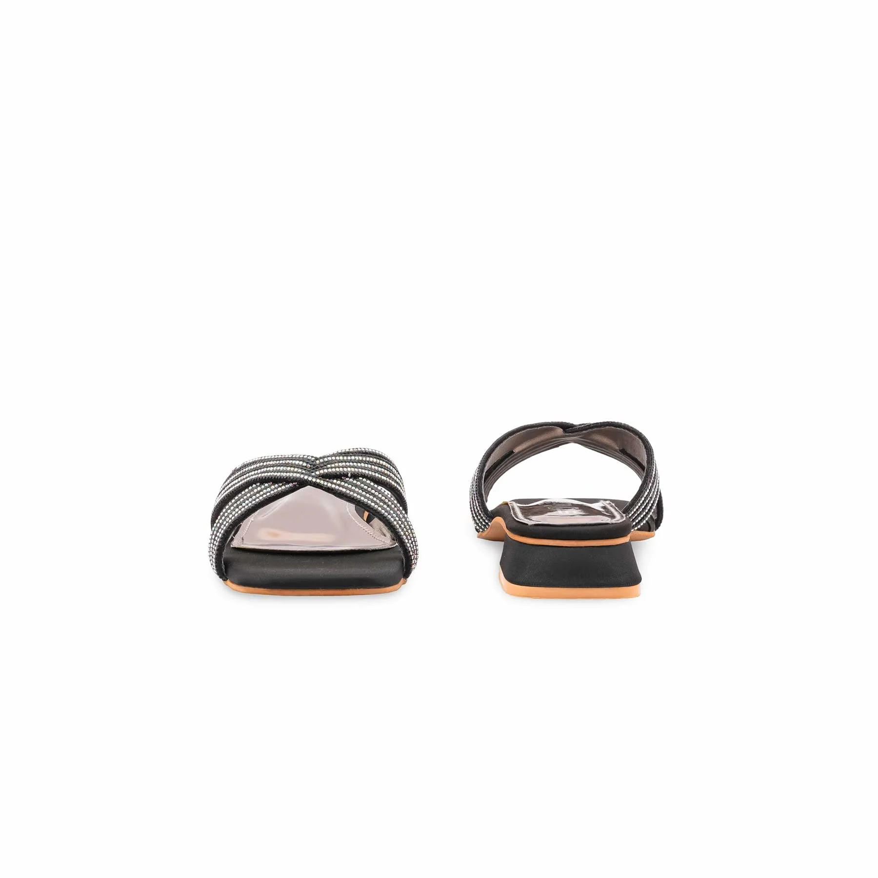 Black Fancy Women Slipper FN8068 - Image 4