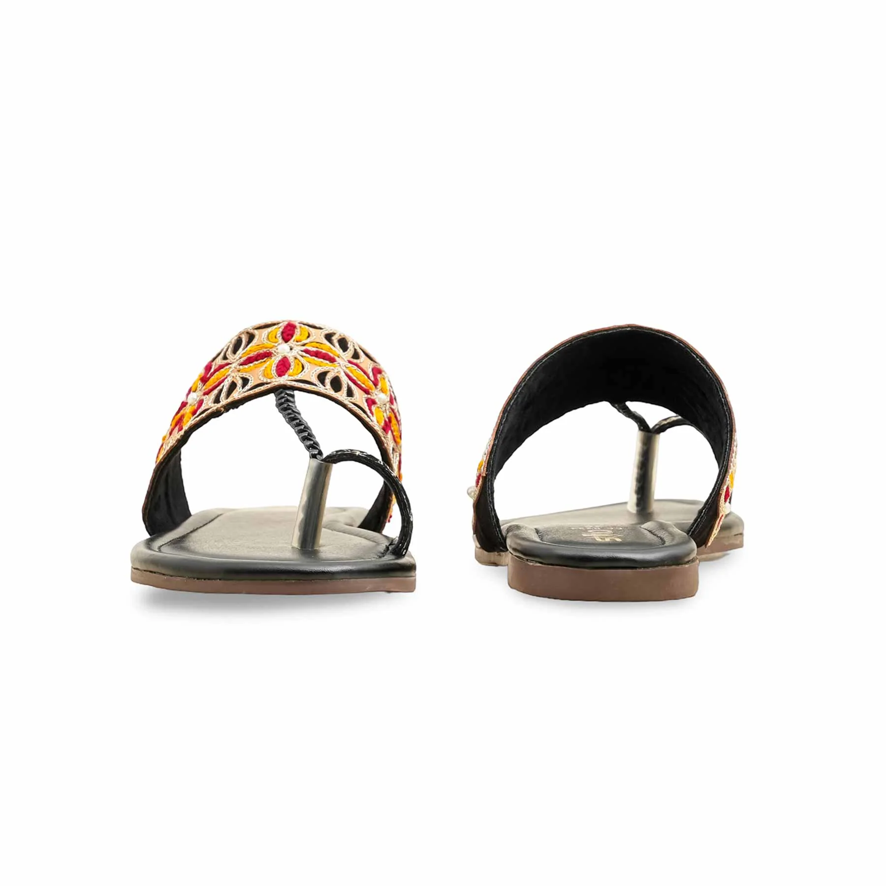 Black Formal Chappal For Ladies EC0234 - Image 4