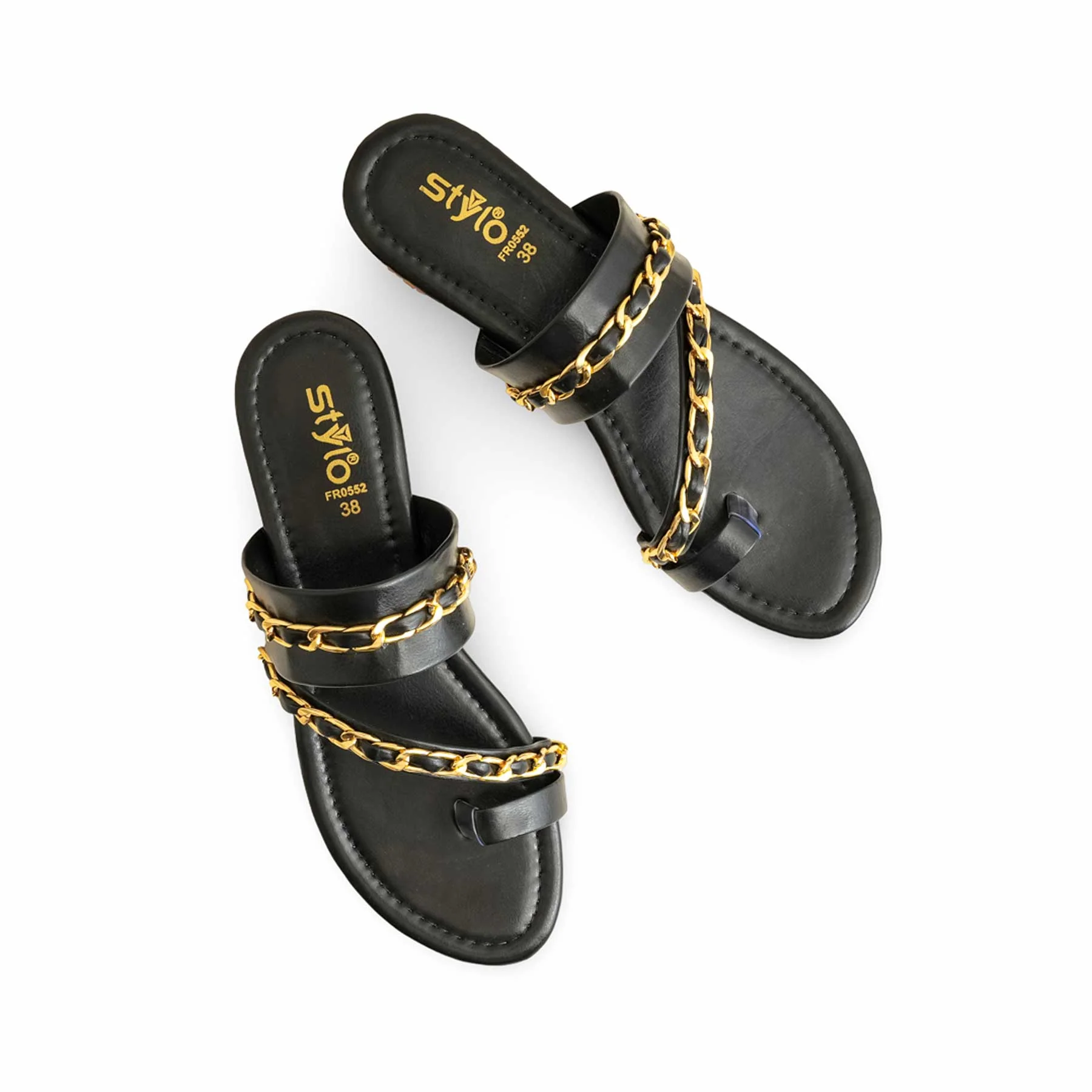 Black Formal Chappal For ladies FR0552 - Image 5