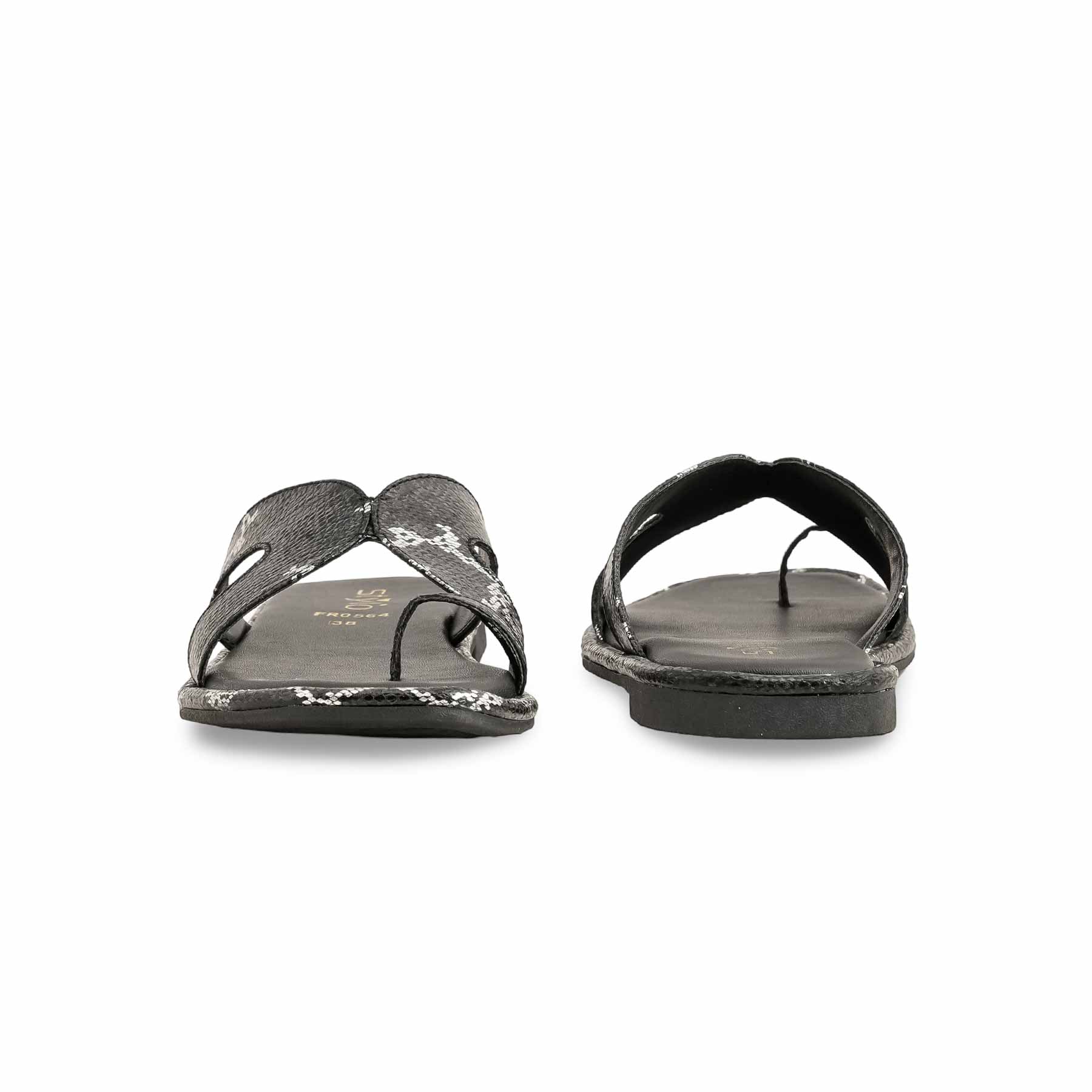 Black Formal Chappal For Ladies FR0564 - Image 4