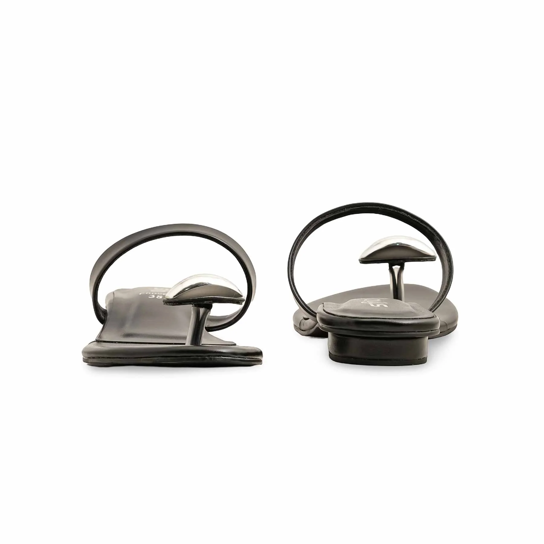 Black Formal Chappal For Ladies FR0569 - Image 4