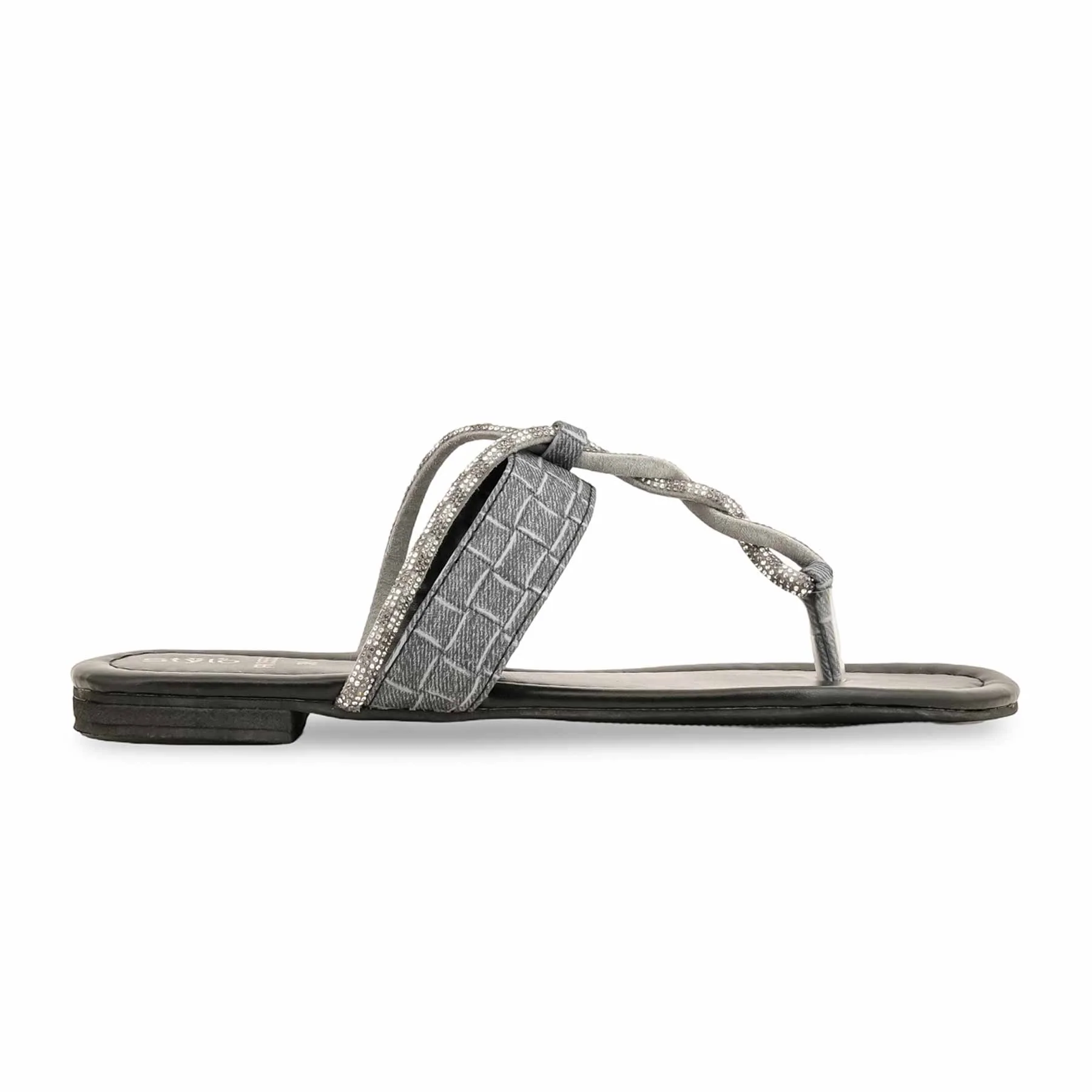Black Formal Chappal For Women FR0555 - Image 2