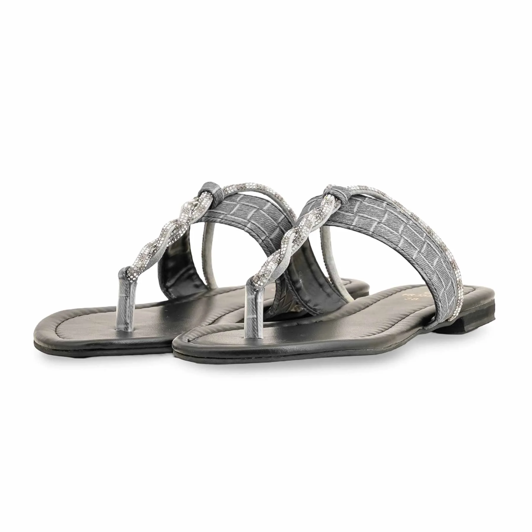 Black Formal Chappal For Women FR0555 - Image 3