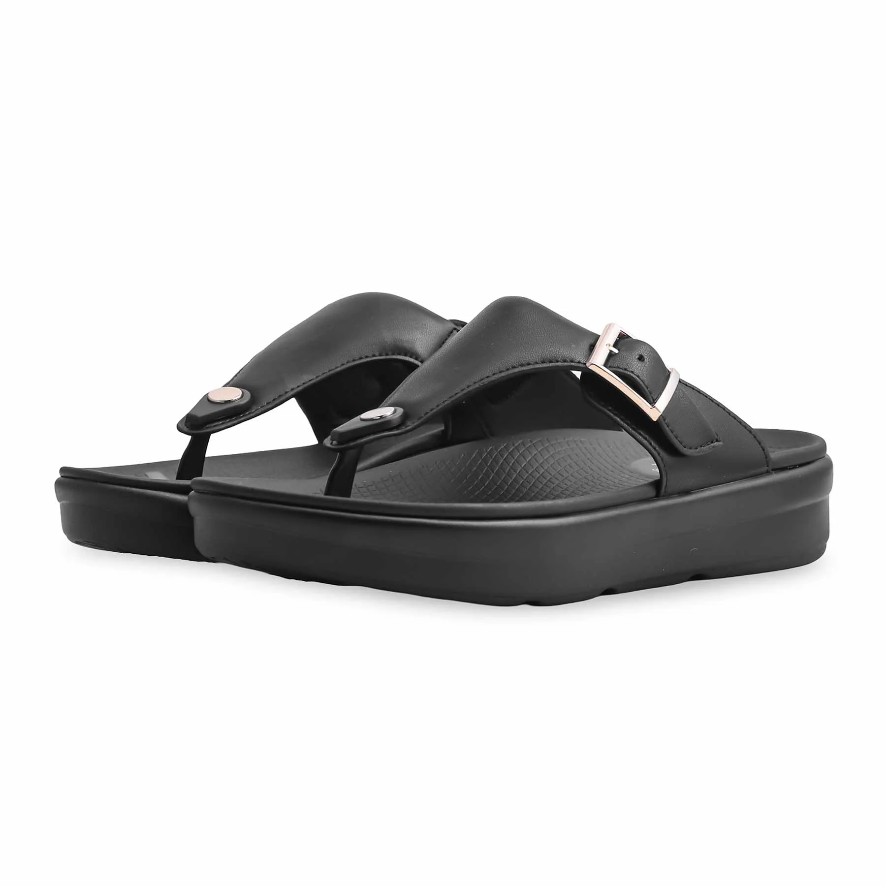Black Formal Chappal PU0368 - Image 3