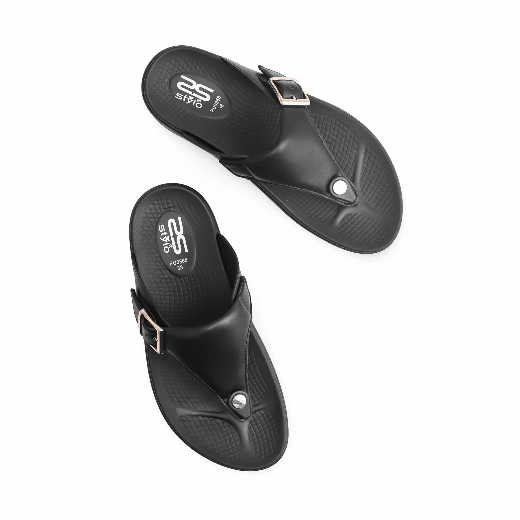 Black Formal Chappal PU0368 - Image 5