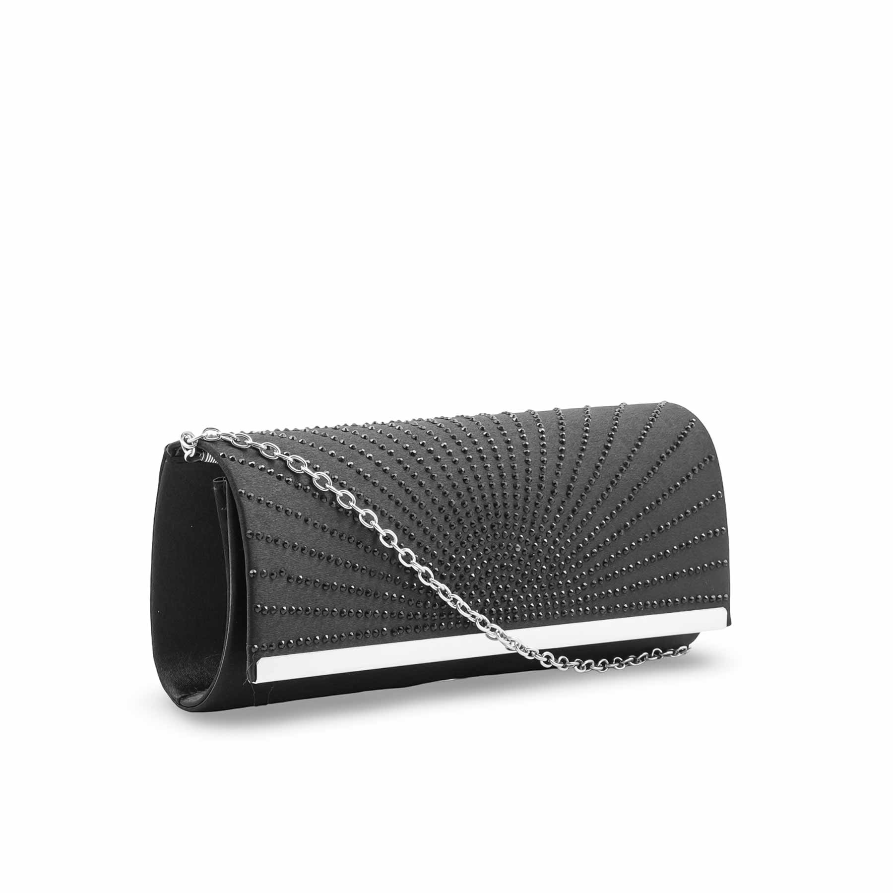 Black Formal Clutch For Women P24408 - Image 3