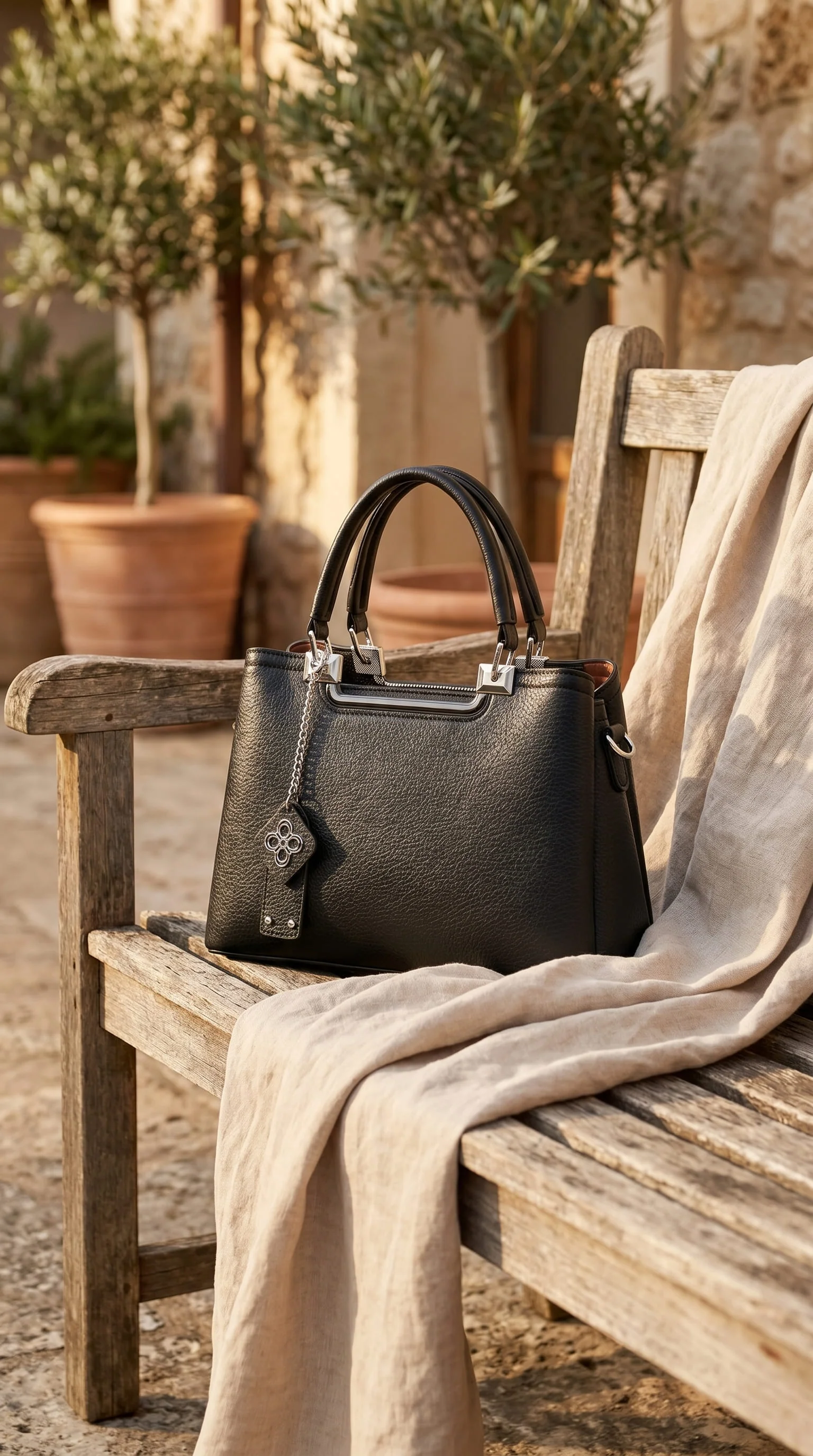 Black Formal Hand Bag For Ladies P36558 - Image 3