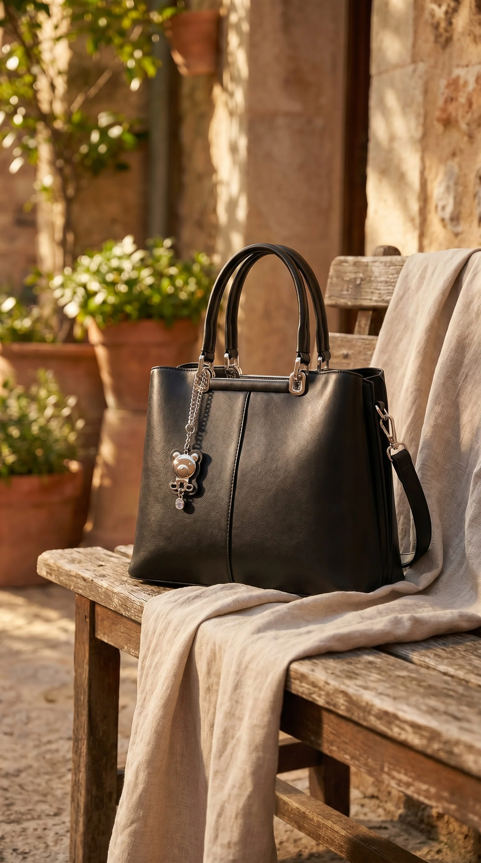 Black Formal Hand Bag For Ladies P36560 - Image 3