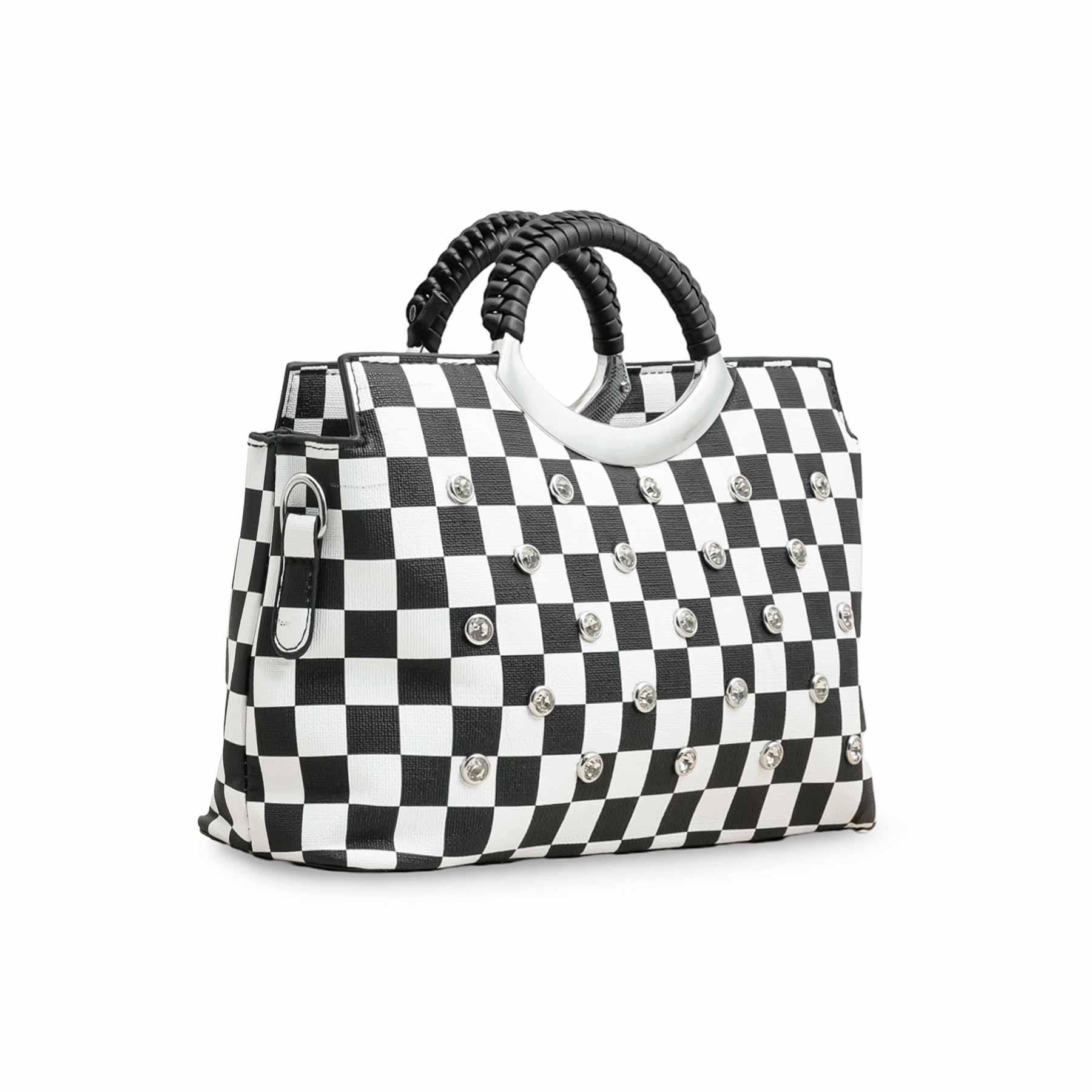 Black Formal Hand Bag P36187 - Image 2
