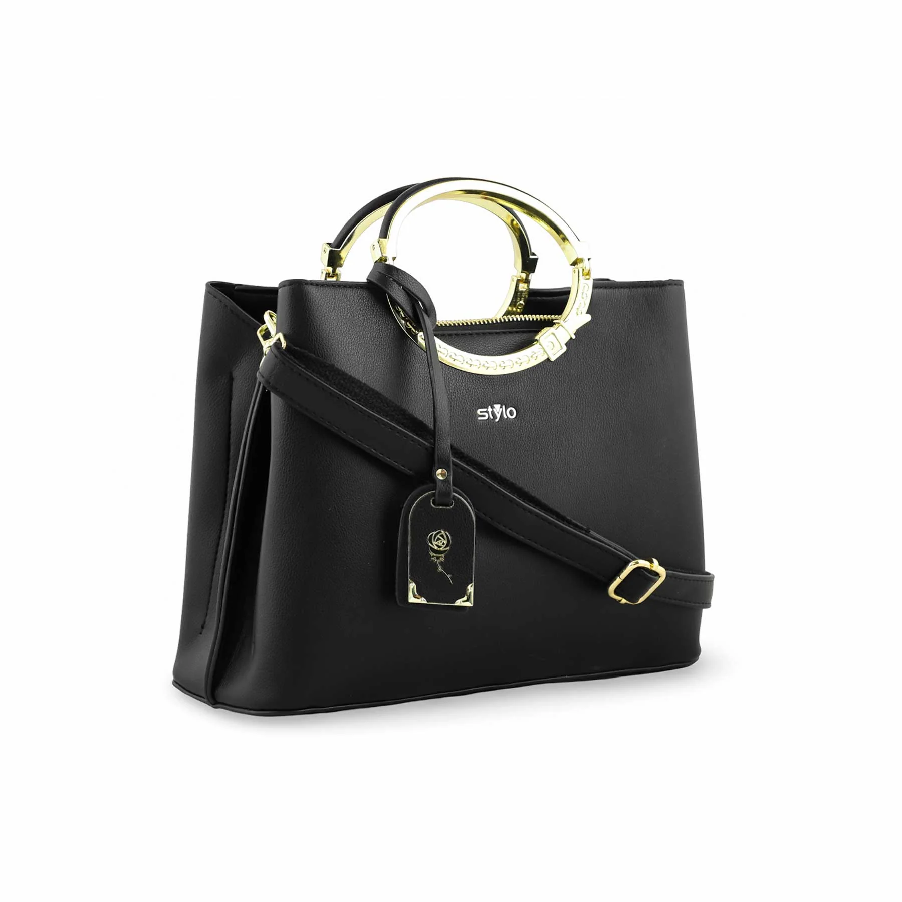 Black Formal Hand Bag P36255 - Image 3