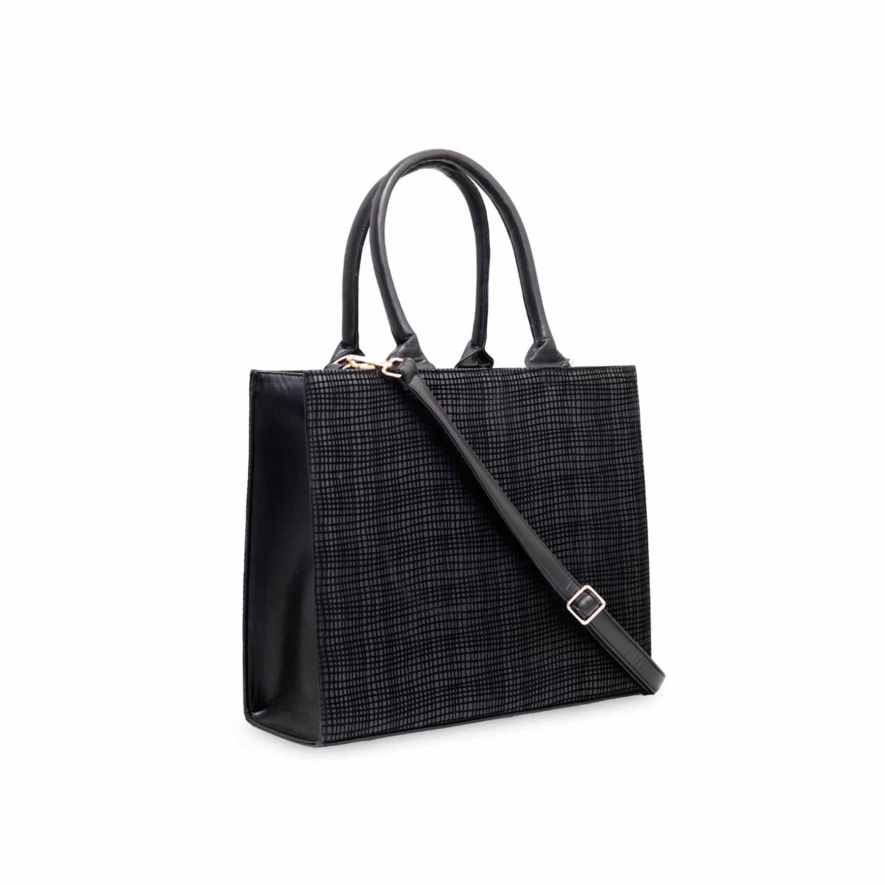 Black Formal Hand Bag P55574 - Image 2