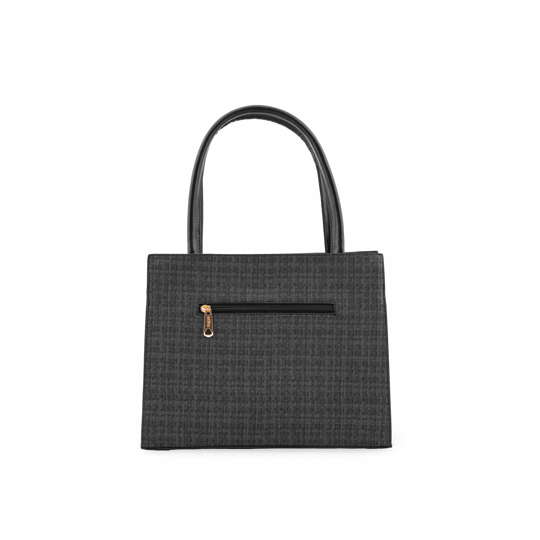 Black Formal Hand Bag P55875 - Image 4