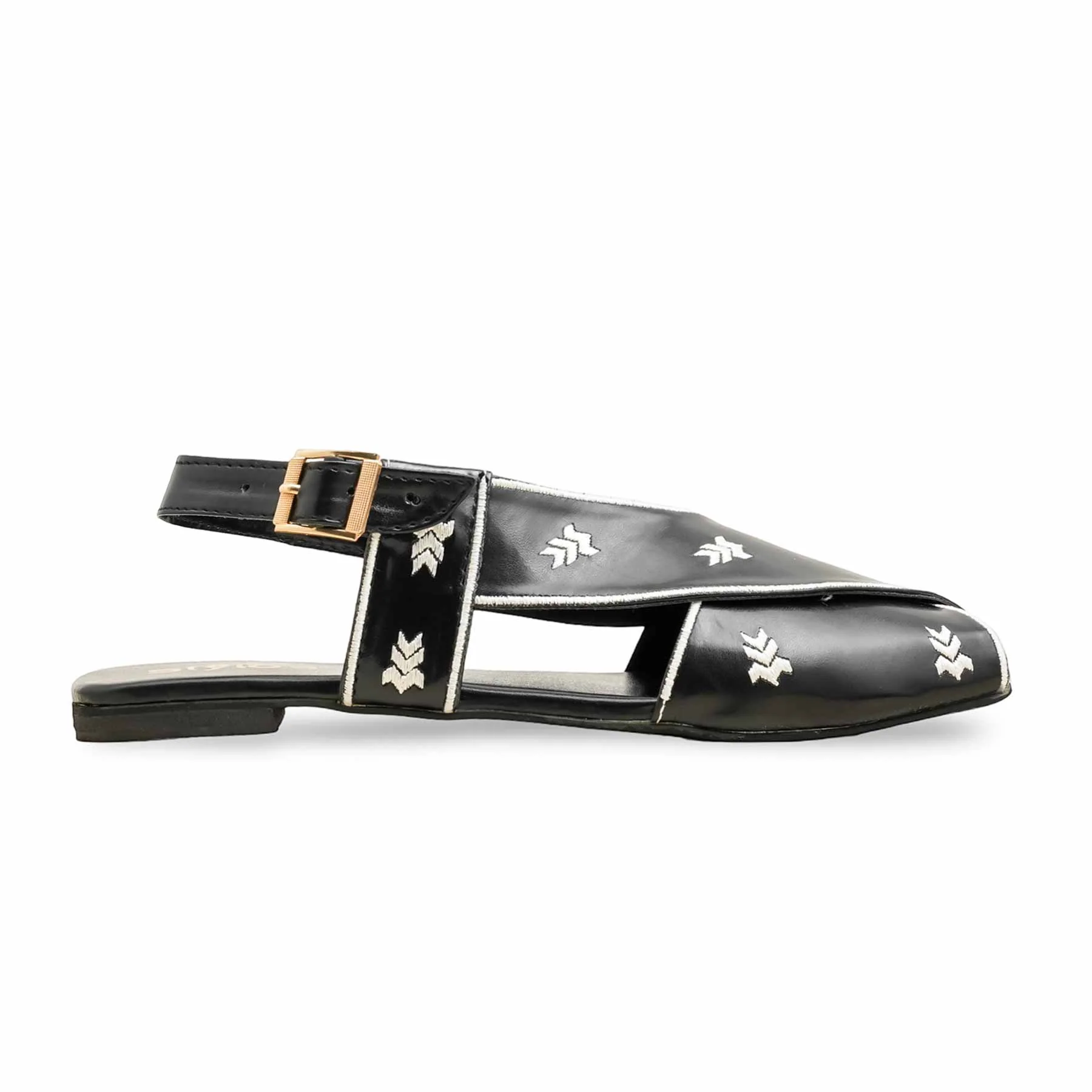 Black Formal Peshawari Chappal EC3189 - Image 2