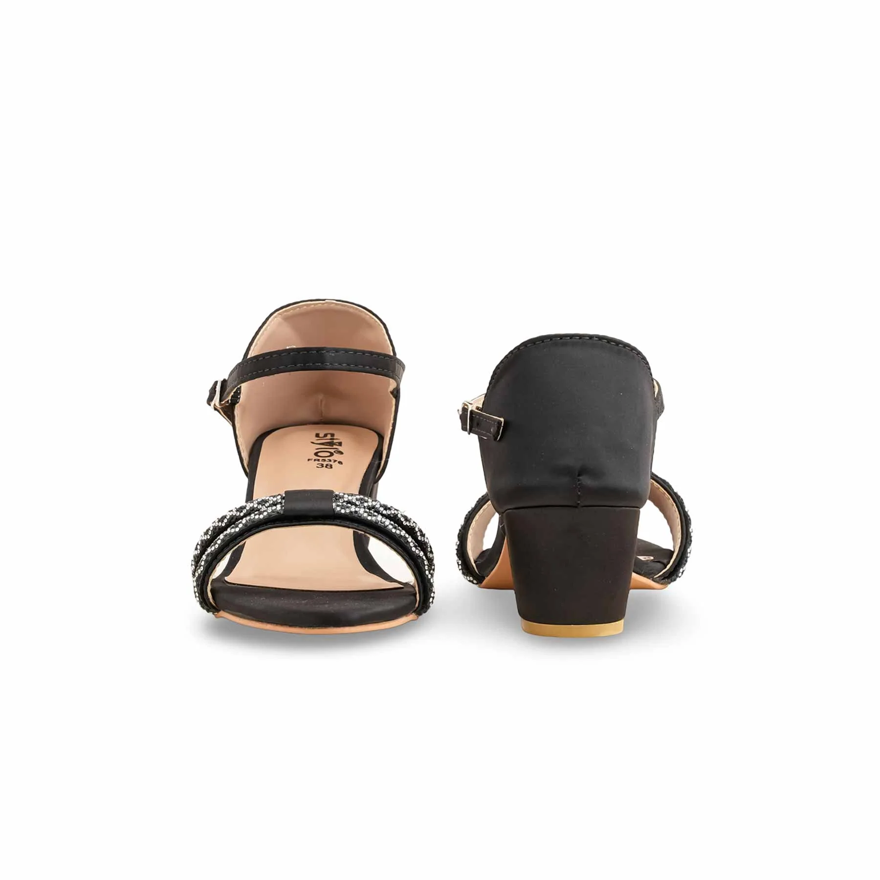 Black Formal Sandal For Ladies FR5376 - Image 4