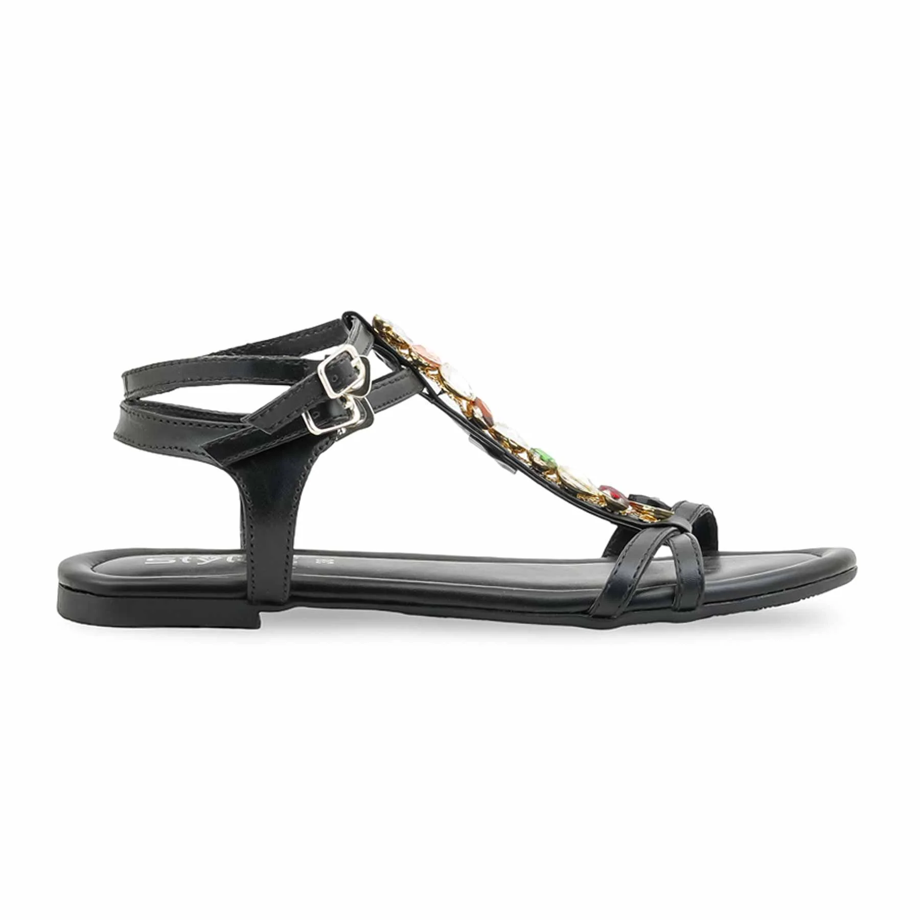 Black Formal Sandal For Ladies FR5494 - Image 2
