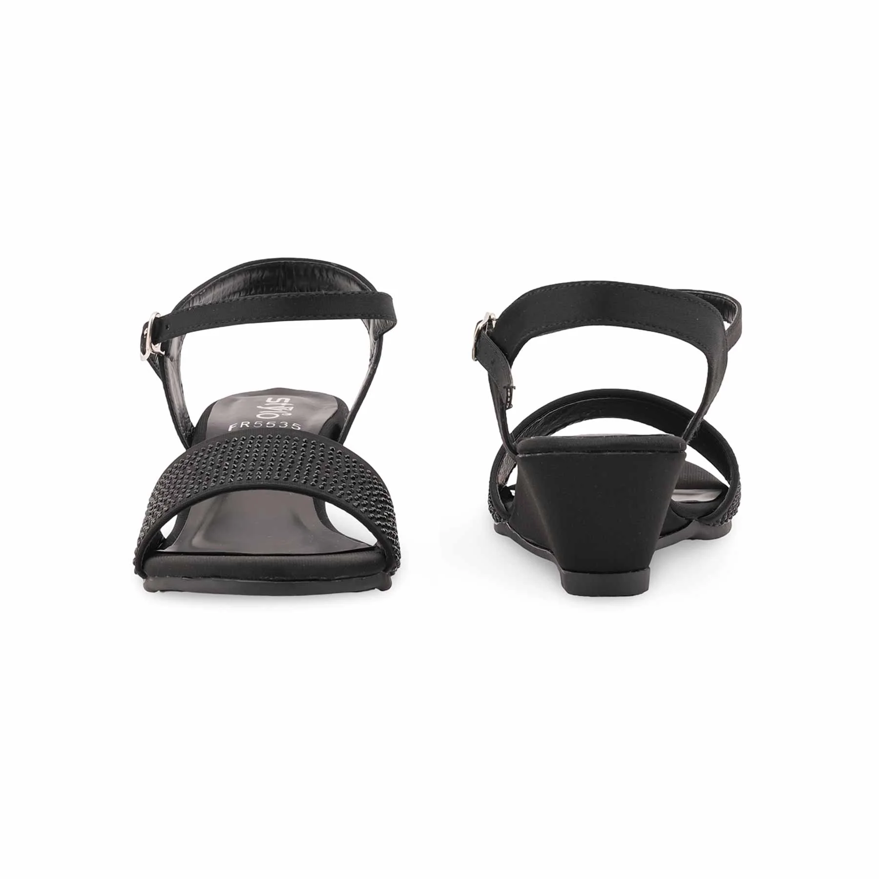 Black Formal Sandal For Ladies FR5535 - Image 4