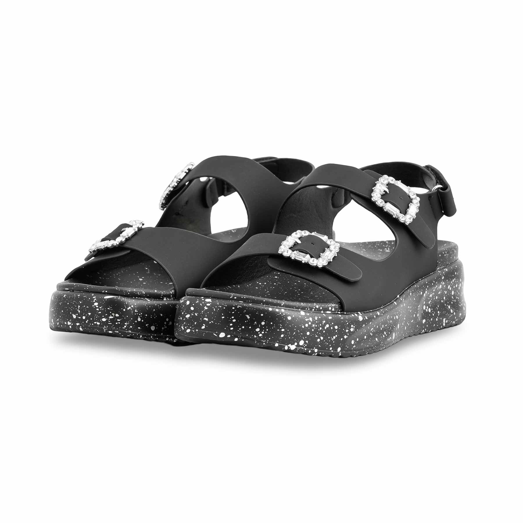 Black Formal Sandal For Ladies PU0374 - Image 3