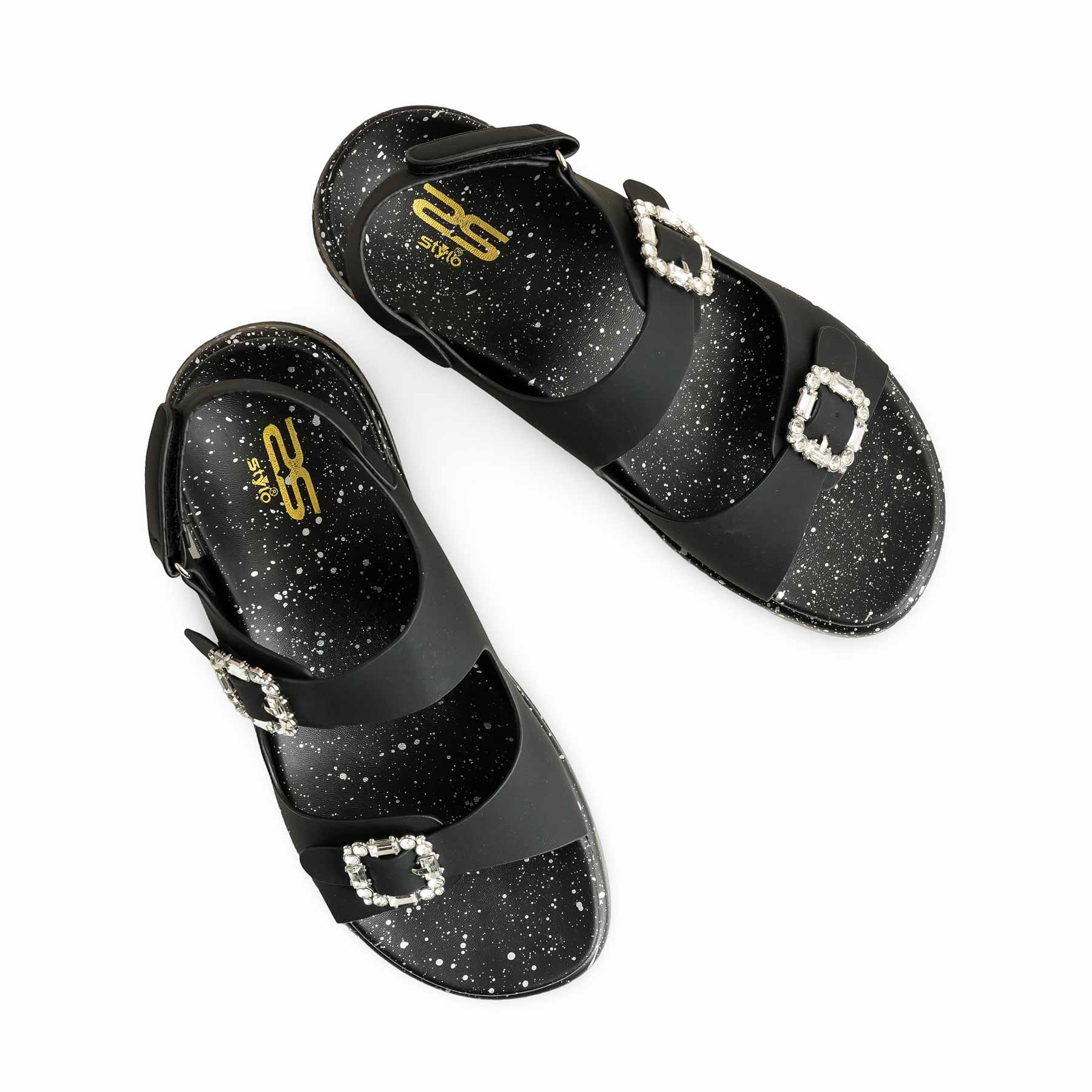 Black Formal Sandal For Ladies PU0374 - Image 5