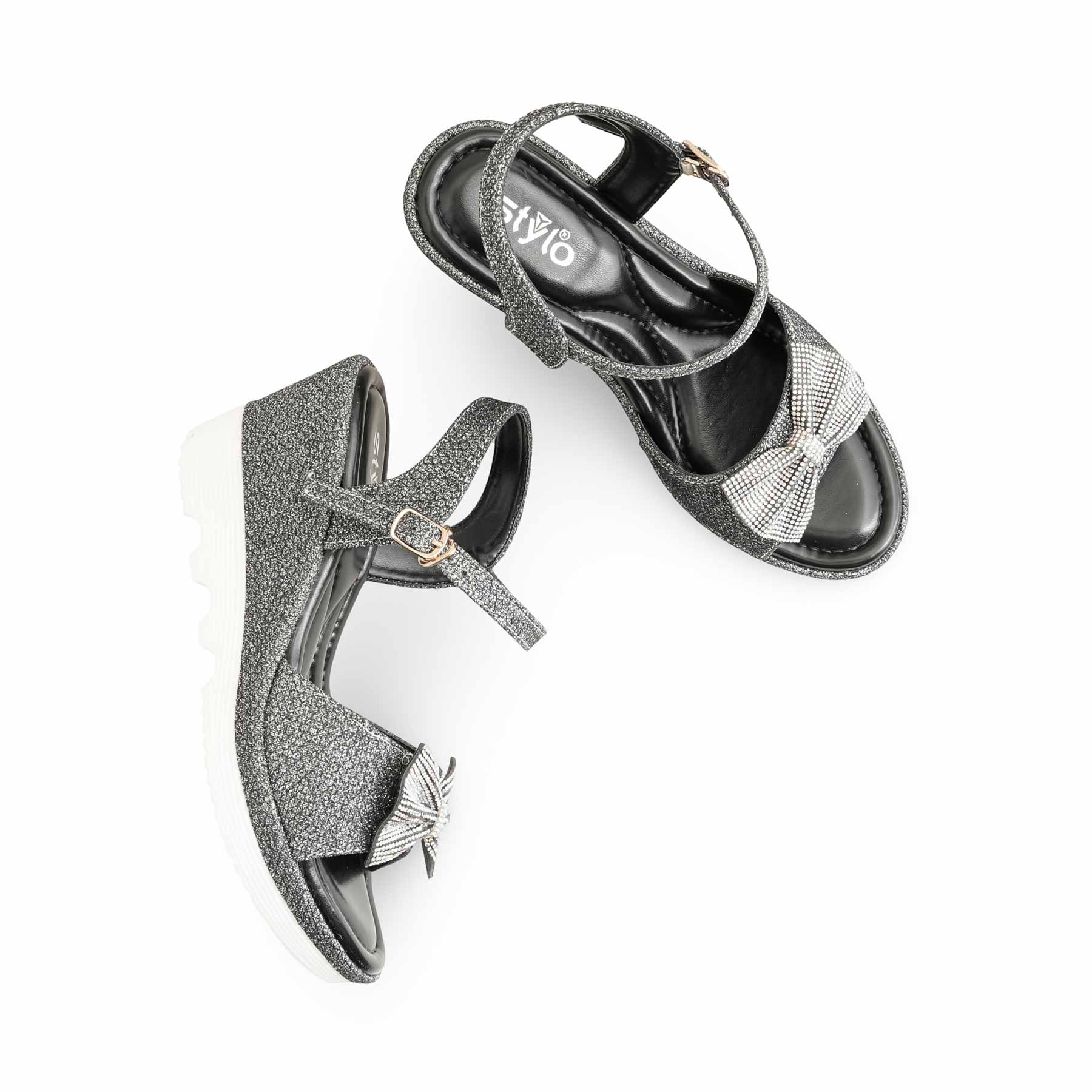 Black Formal Sandal For Ladies PU0479 - Image 5