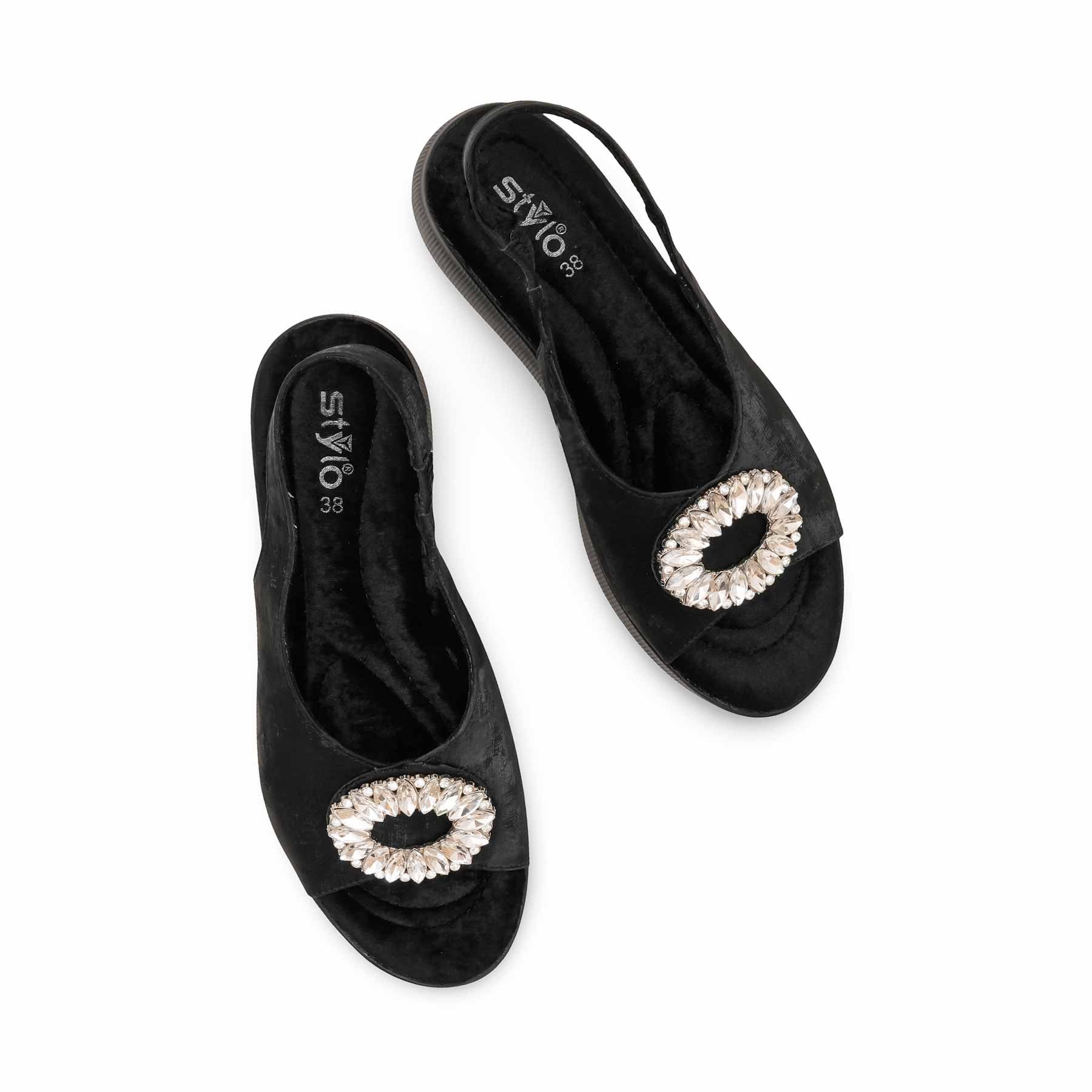 Black Formal Sandal For Ladies PU0600 - Image 5