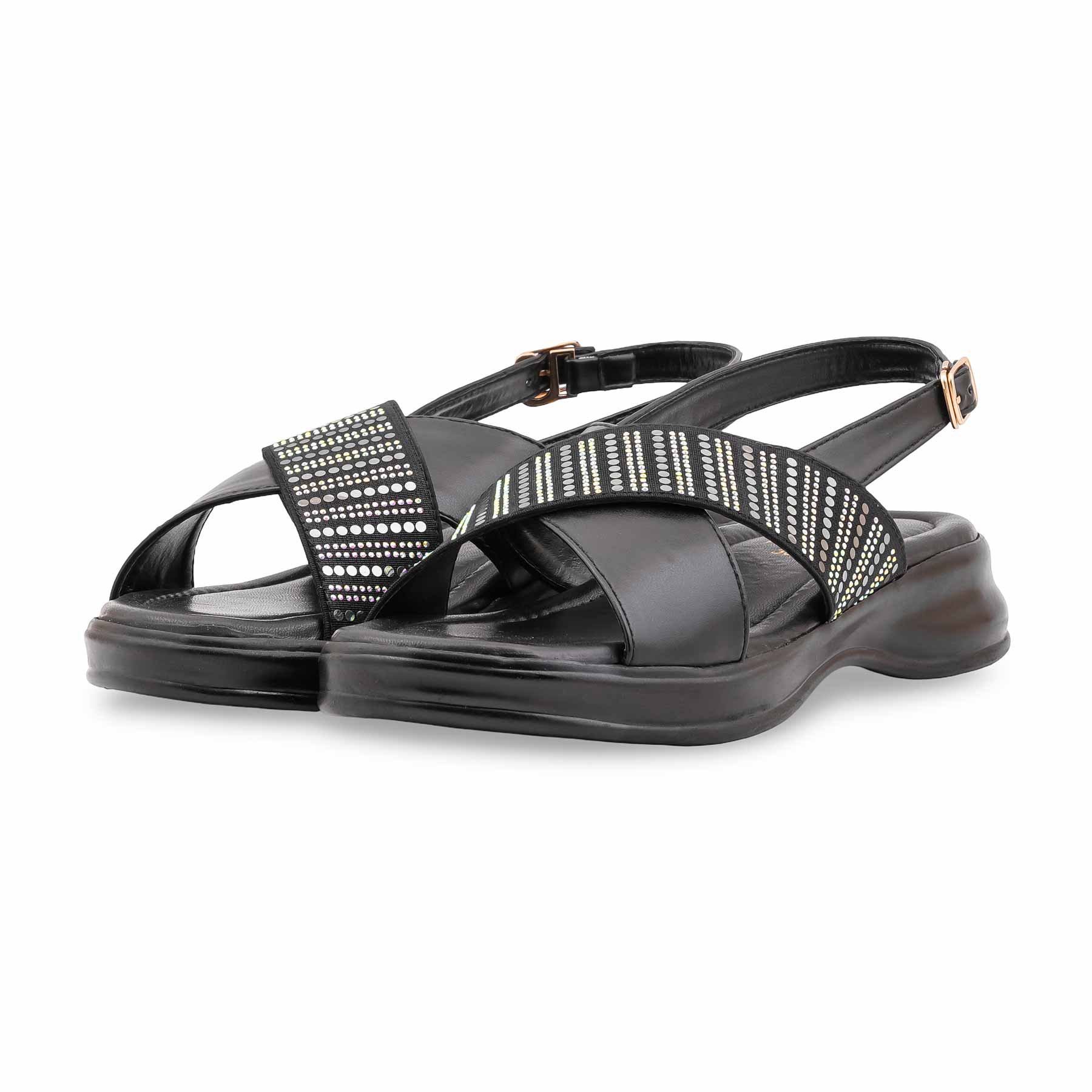 Black Formal Sandal For Women PU0649 - Image 3