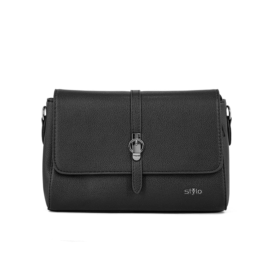 Black Formal Shoulder Bag P36241 - Image 2