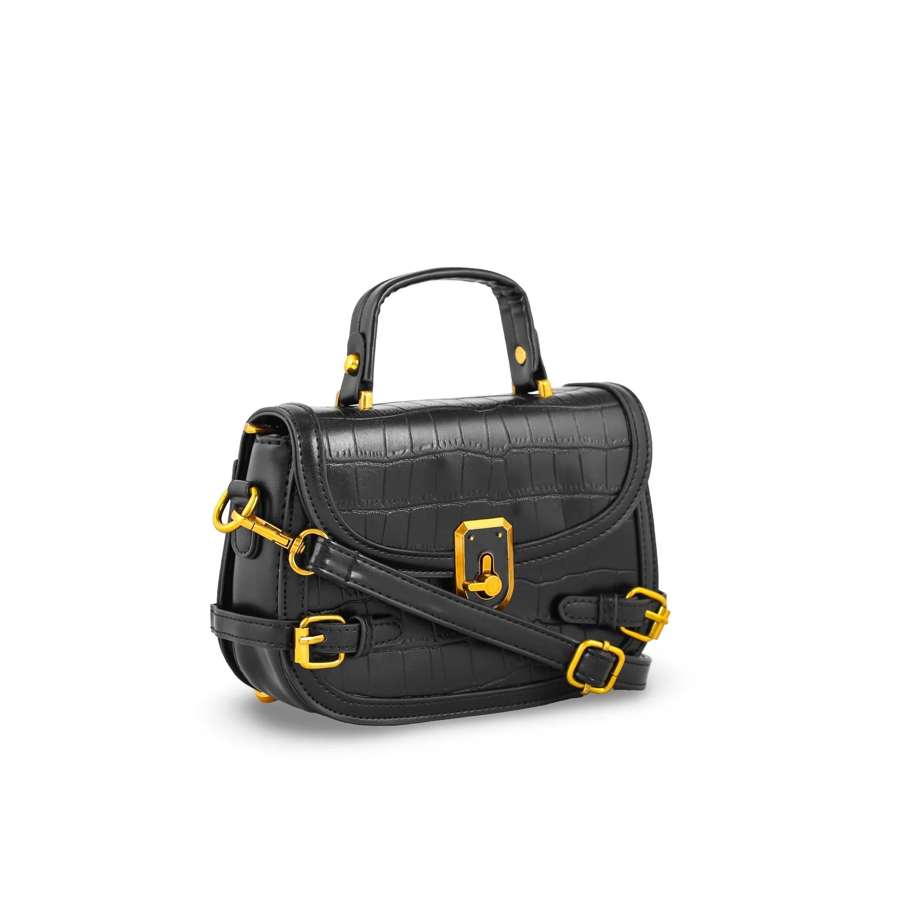 Black Formal Shoulder Bag P36303 - Image 2