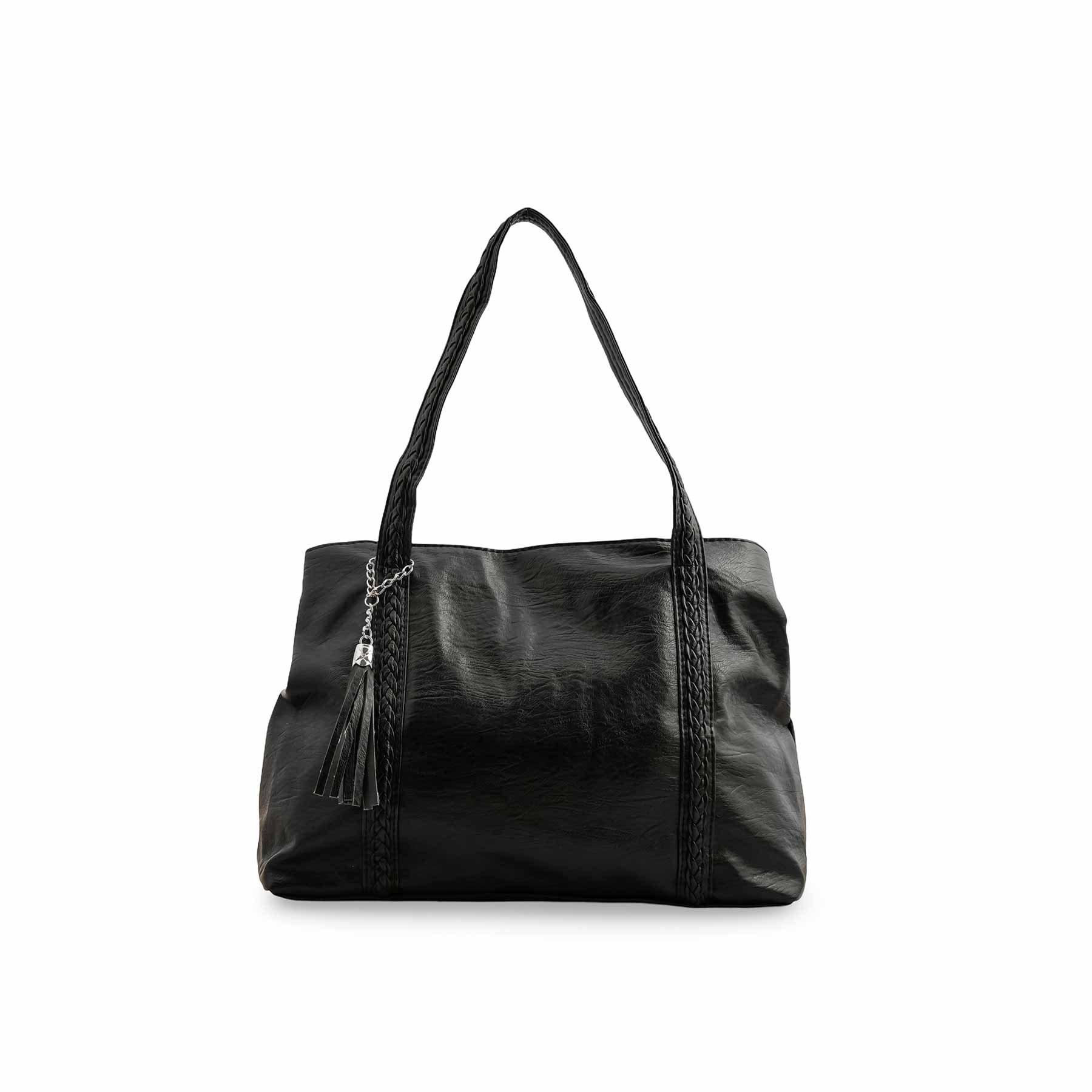 Black Formal Shoulder Bag P36354 - Image 4