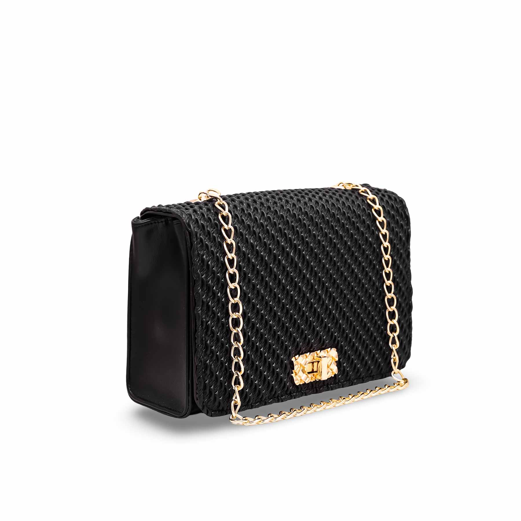 Black Formal Shoulder Bag P54541 - Image 2