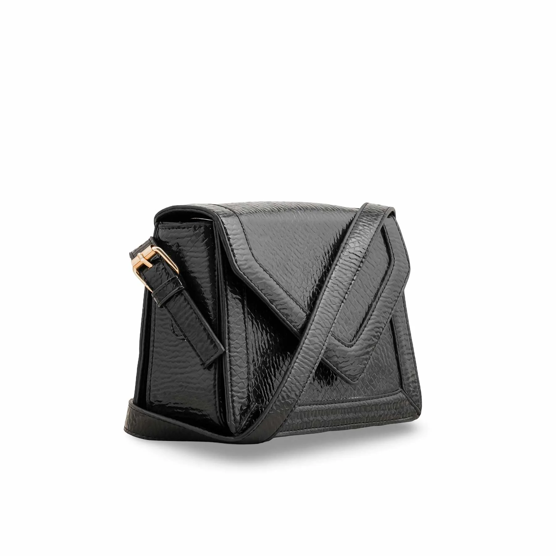 Black Formal Shoulder Bag P55727 - Image 2