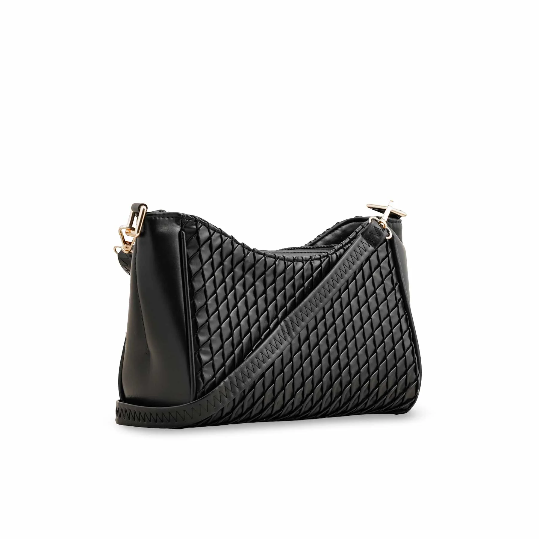 Black Formal Shoulder Bag P55728 - Image 3