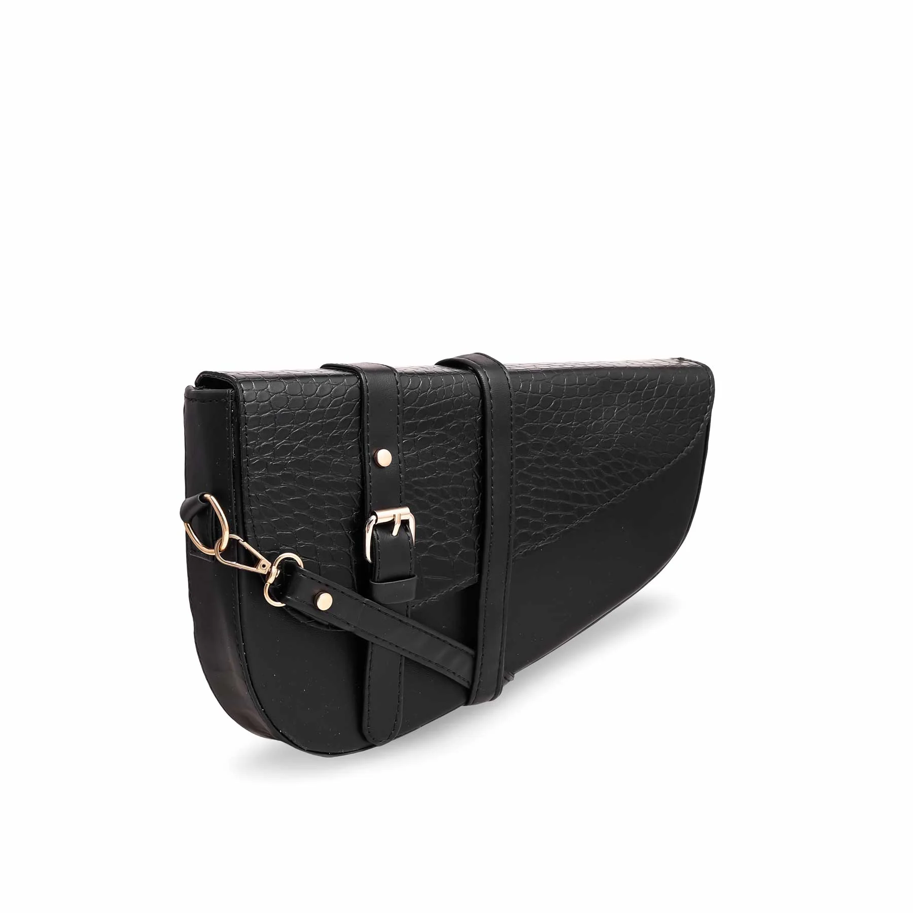 Black Formal Shoulder Bag P56095 - Image 2