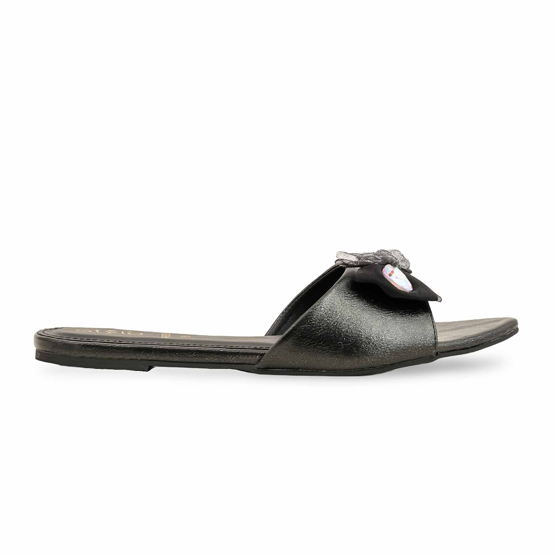 Black Formal Slipper For Ladies FR8326 - Image 2