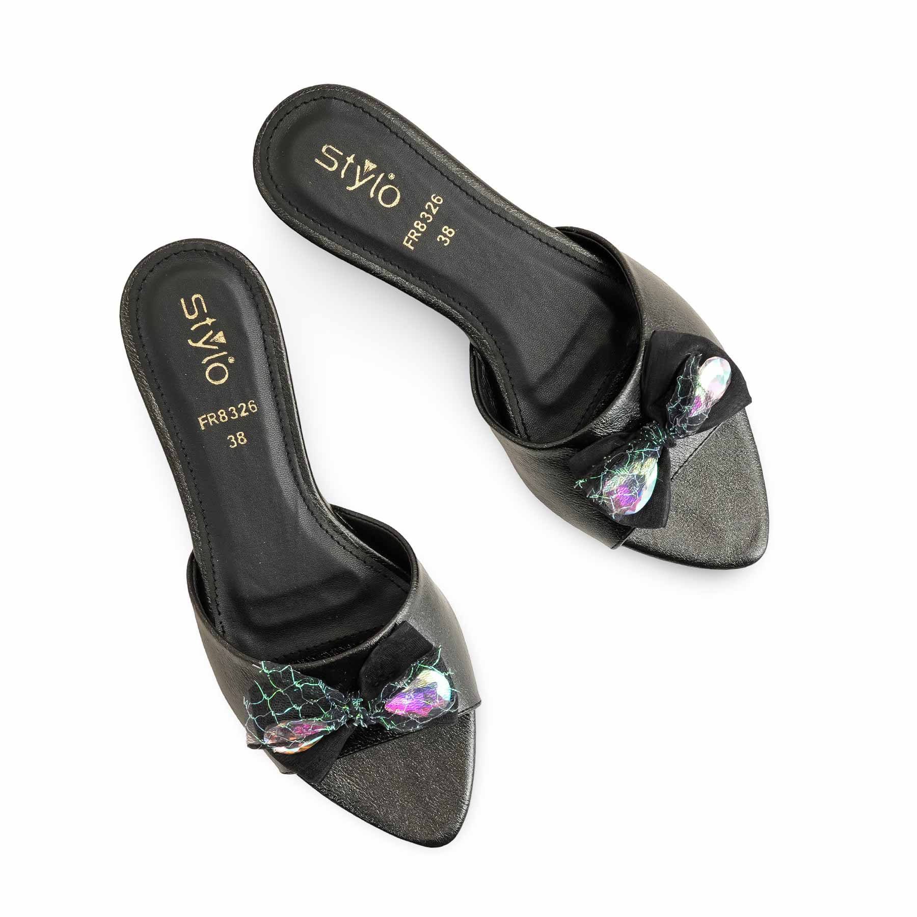 Black Formal Slipper For Ladies FR8326 - Image 5