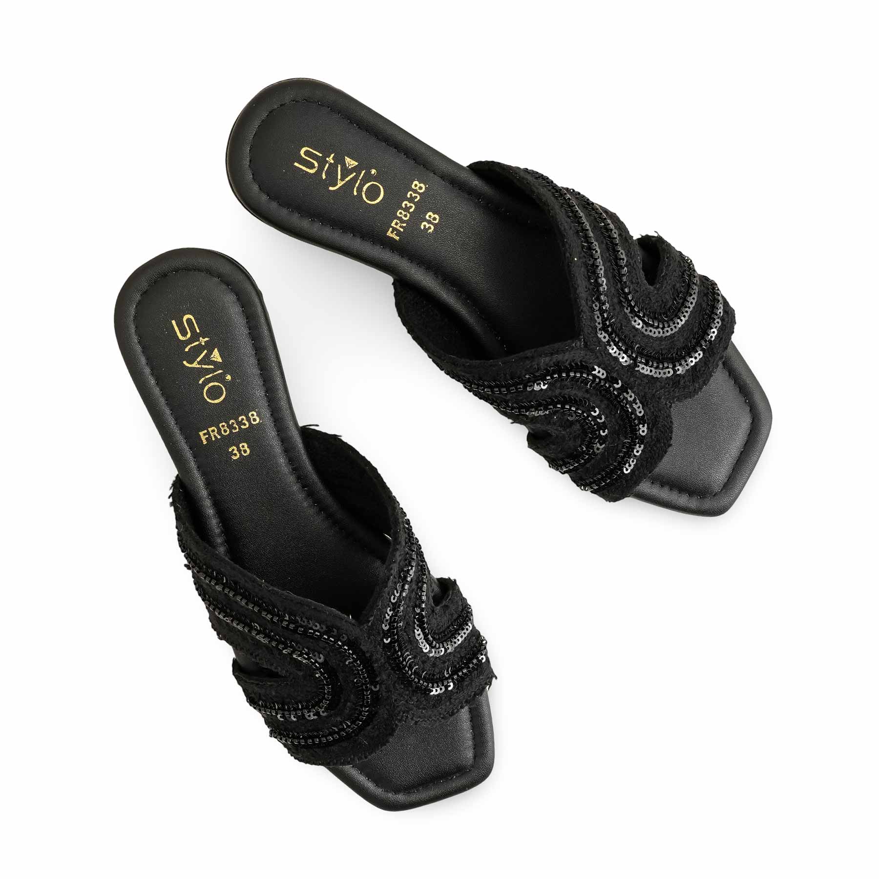 Black Formal Slipper For Ladies FR8338 - Image 5