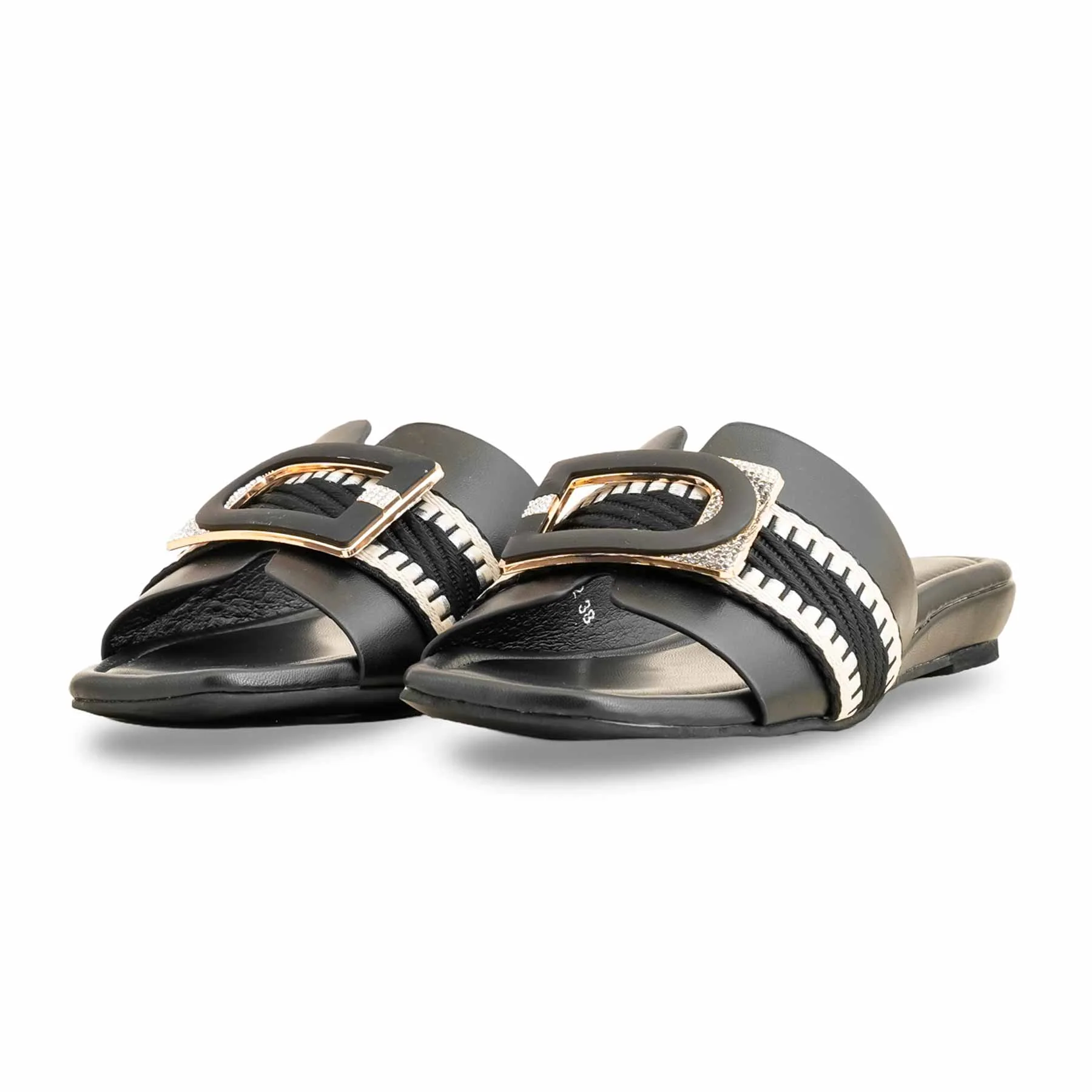 Black Formal Slipper For Ladies FR8362 - Image 3