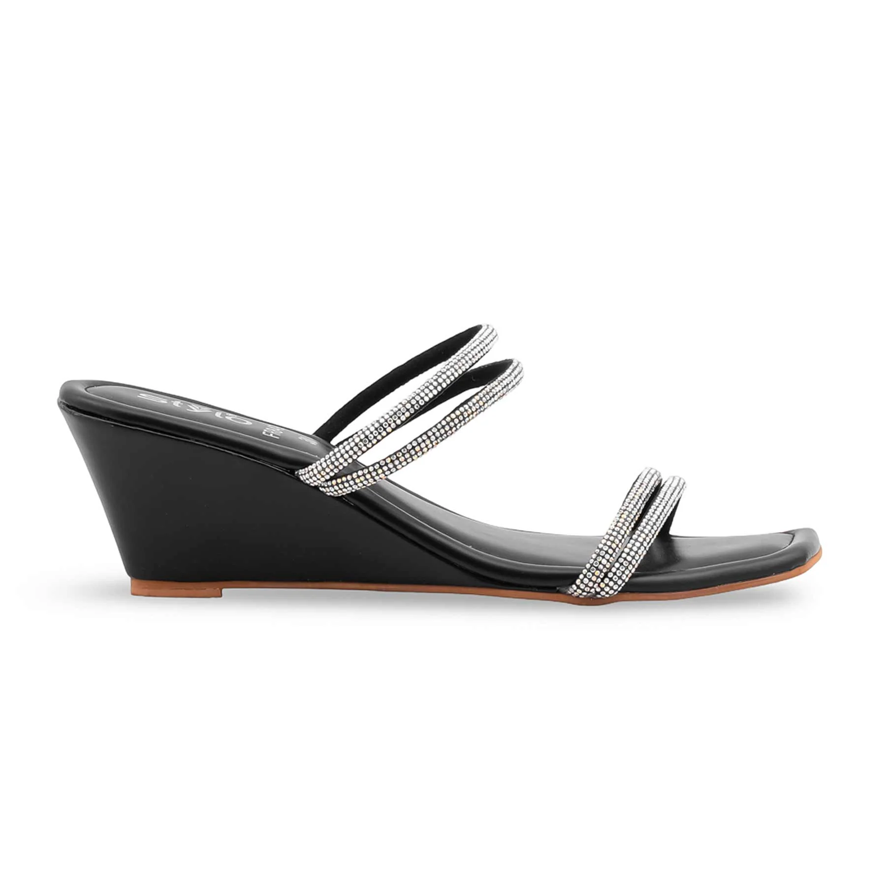 Black Formal Slipper For Ladies FR8498 - Image 2