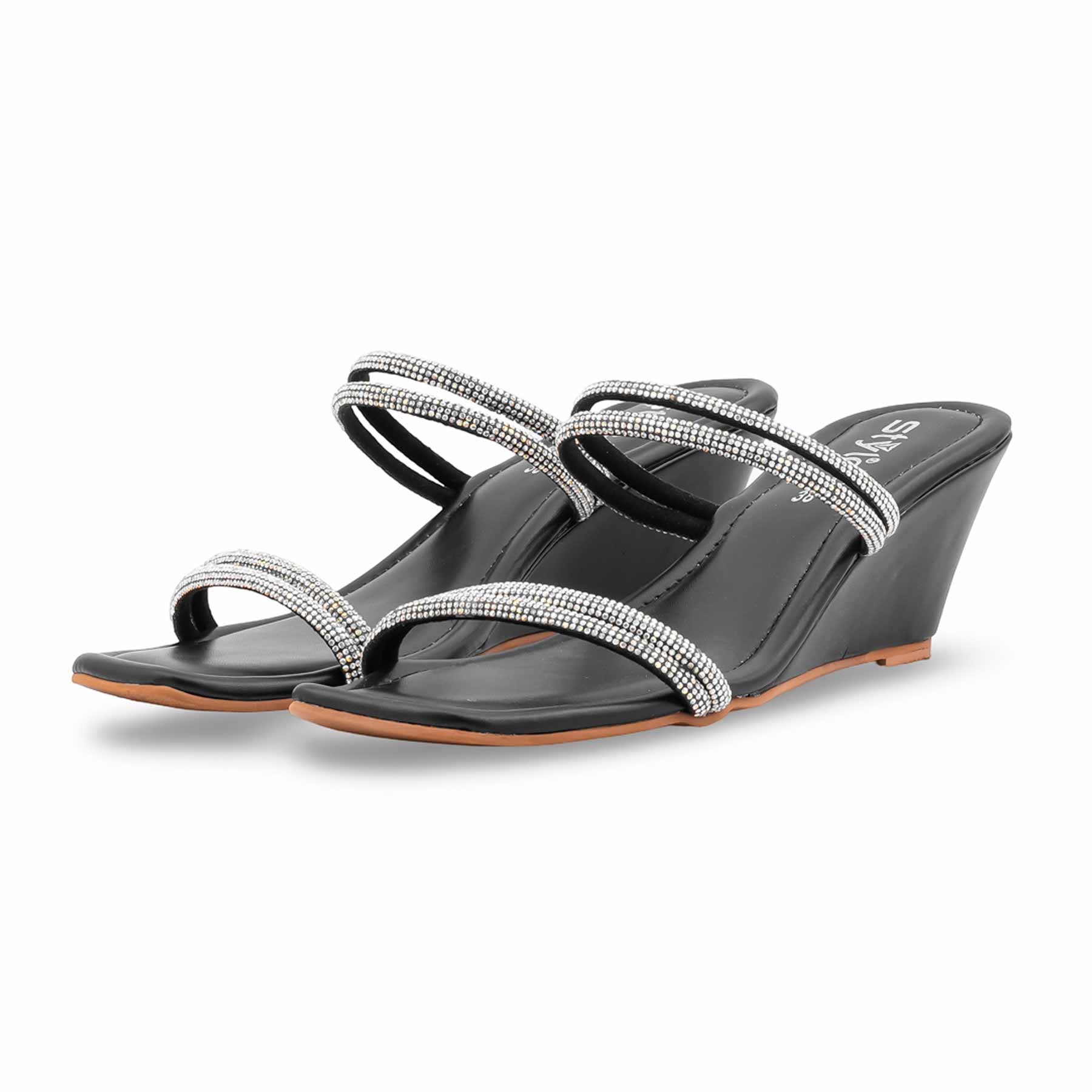 Black Formal Slipper For Ladies FR8498 - Image 3