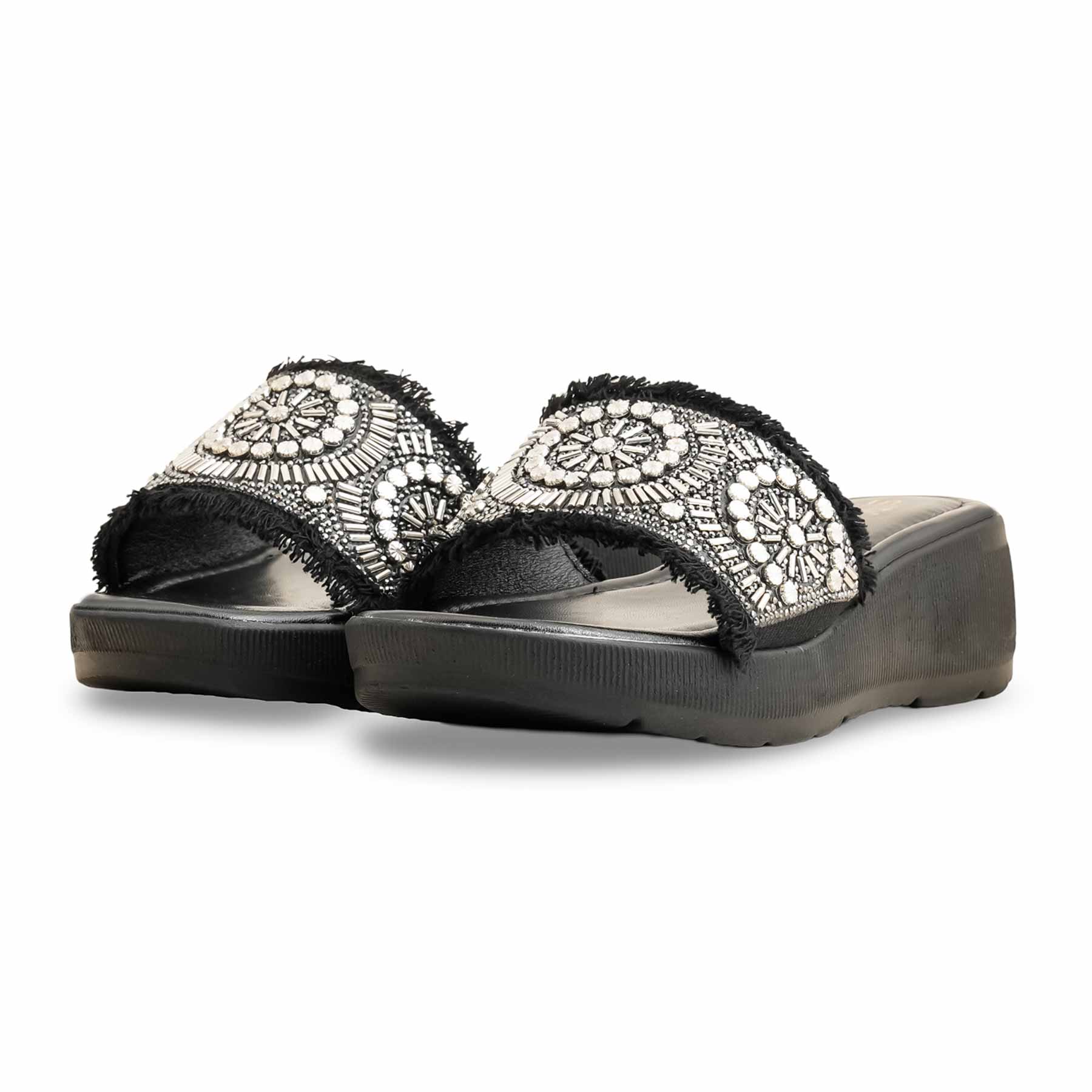 Black Formal Slipper For Ladies PU0577 - Image 3