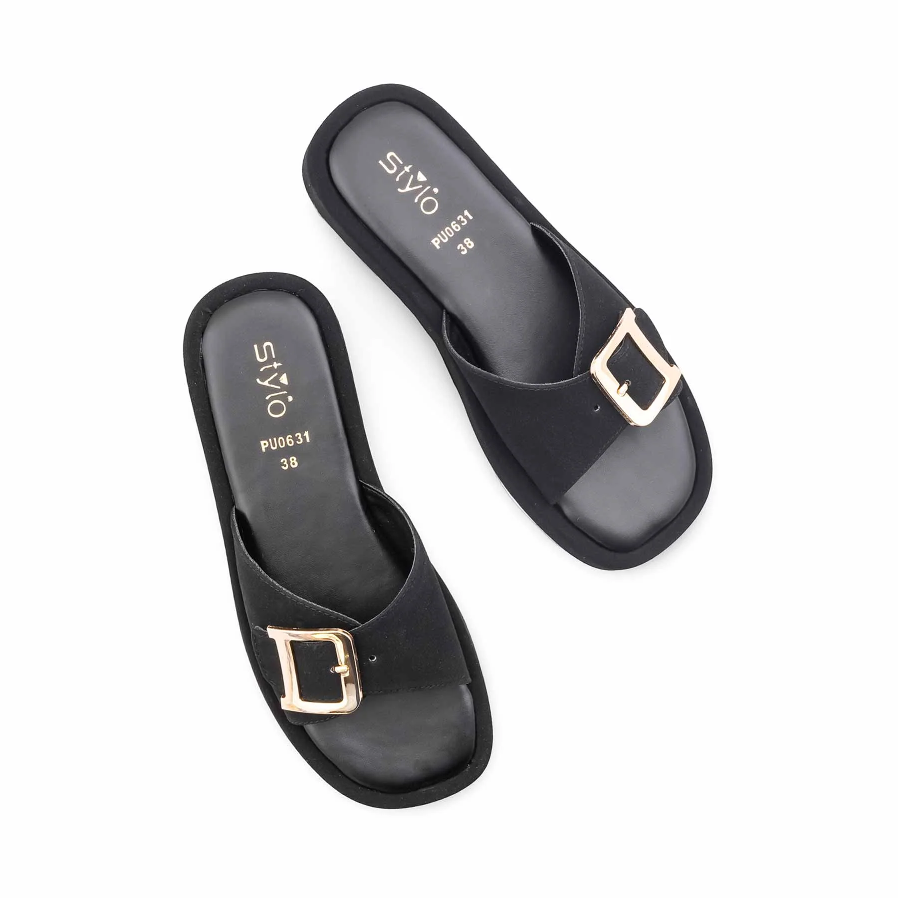 Black Formal Slipper For Ladies PU0631 - Image 6