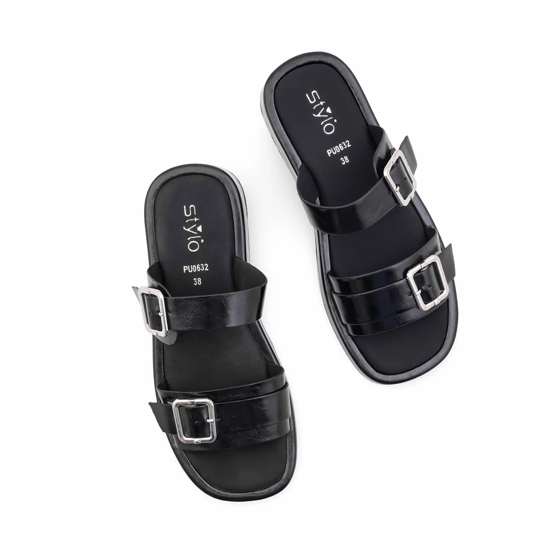 Black Formal Slipper For Ladies PU0632 - Image 5
