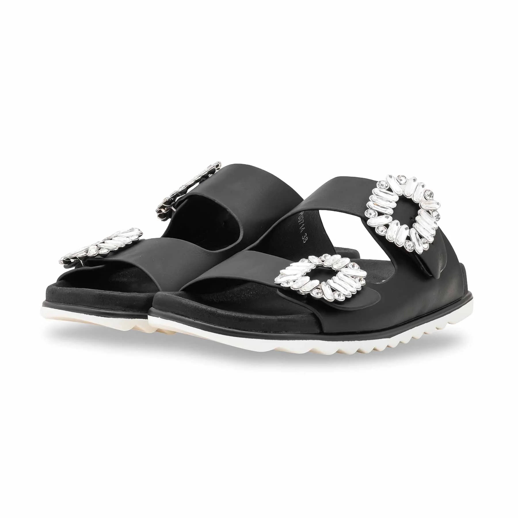 Black Formal Slipper For Ladies PU0714 - Image 3