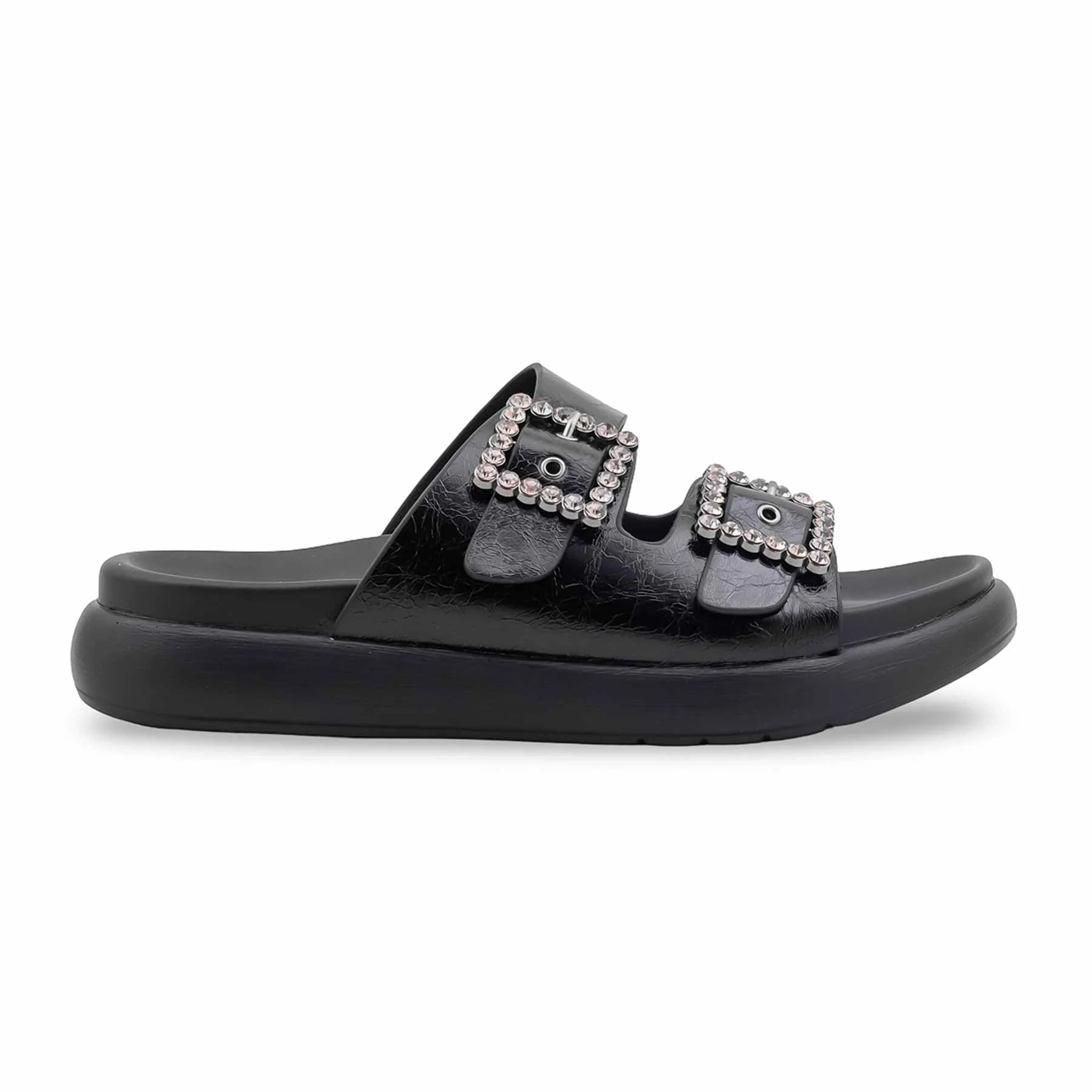 Black Formal Slipper For Ladies PU0738 - Image 2