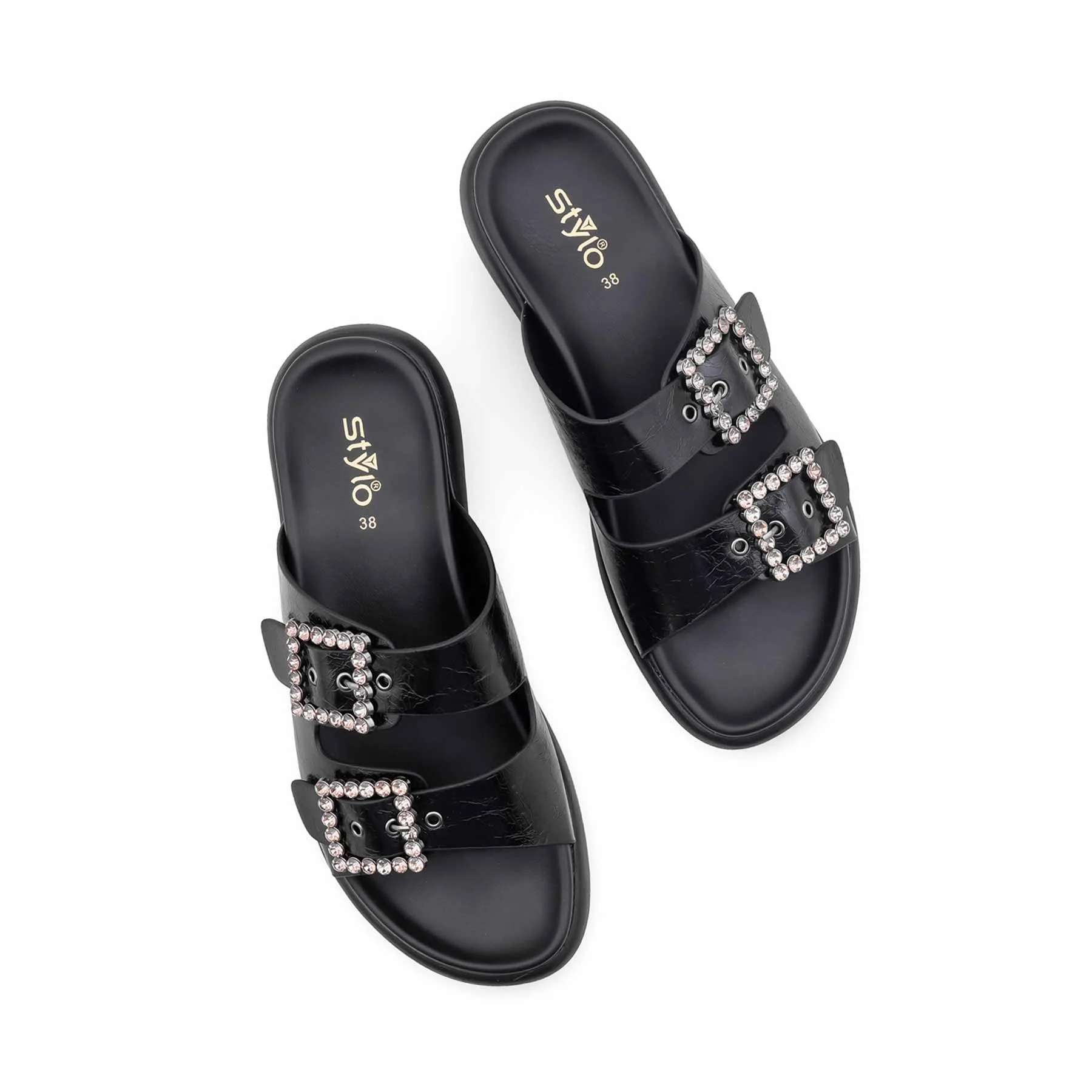 Black Formal Slipper For Ladies PU0738 - Image 5