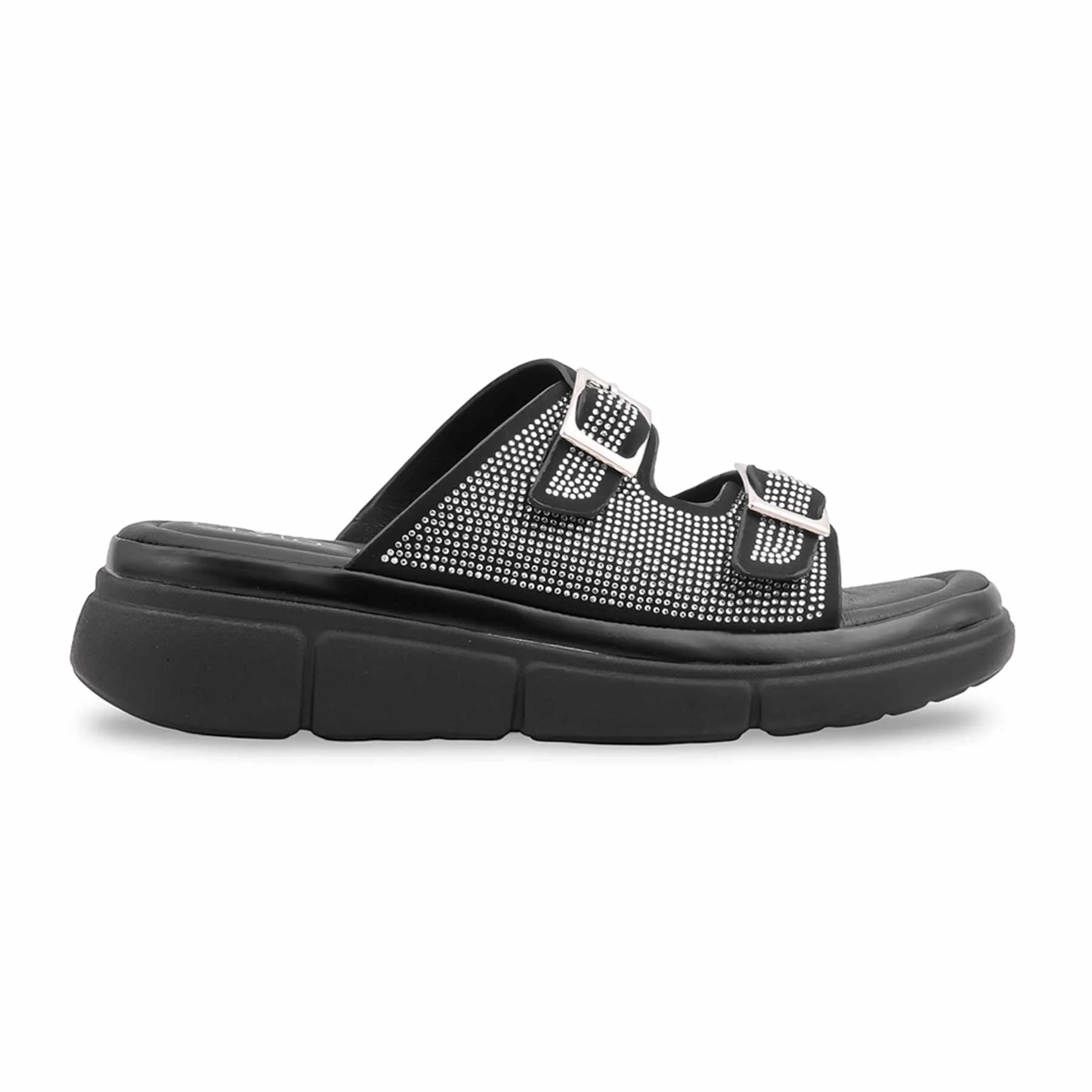 Black Formal Slipper For Ladies PU0880 - Image 2