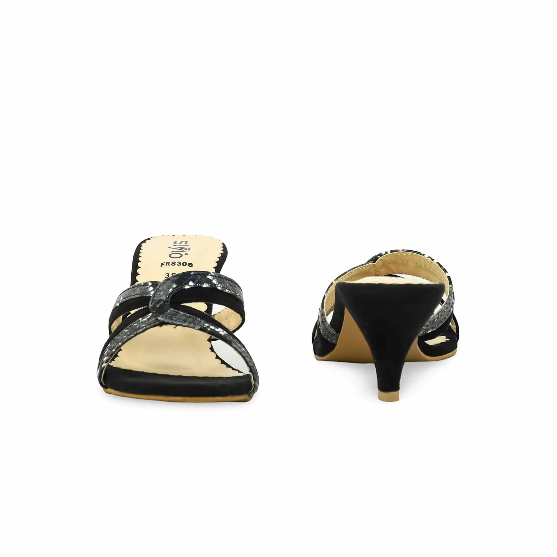 Black Formal Slipper For Women FR8306 - Image 4